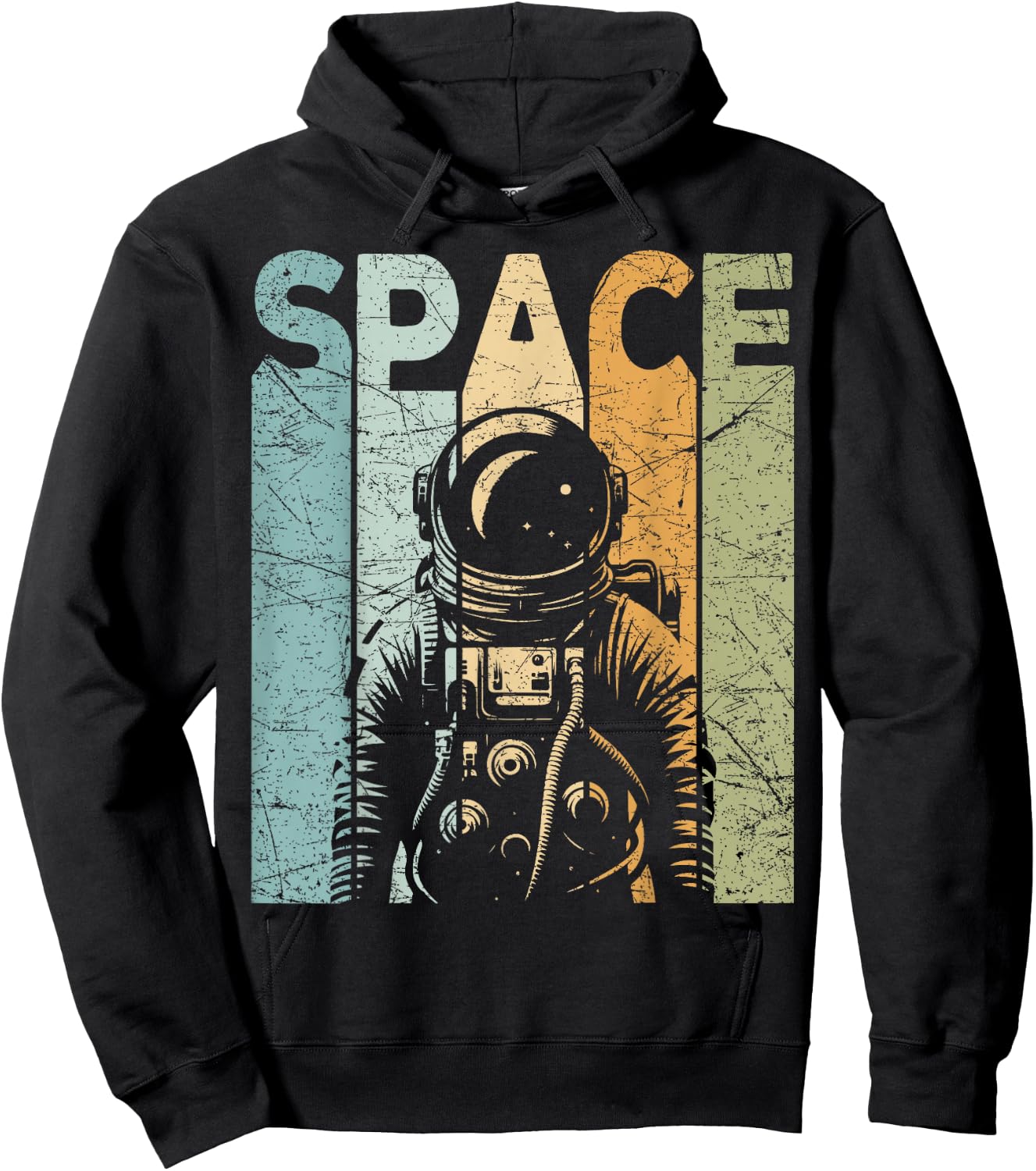 Space Vintage Outer Space Retro Space Nerd Hoodie - Hoodie | Black