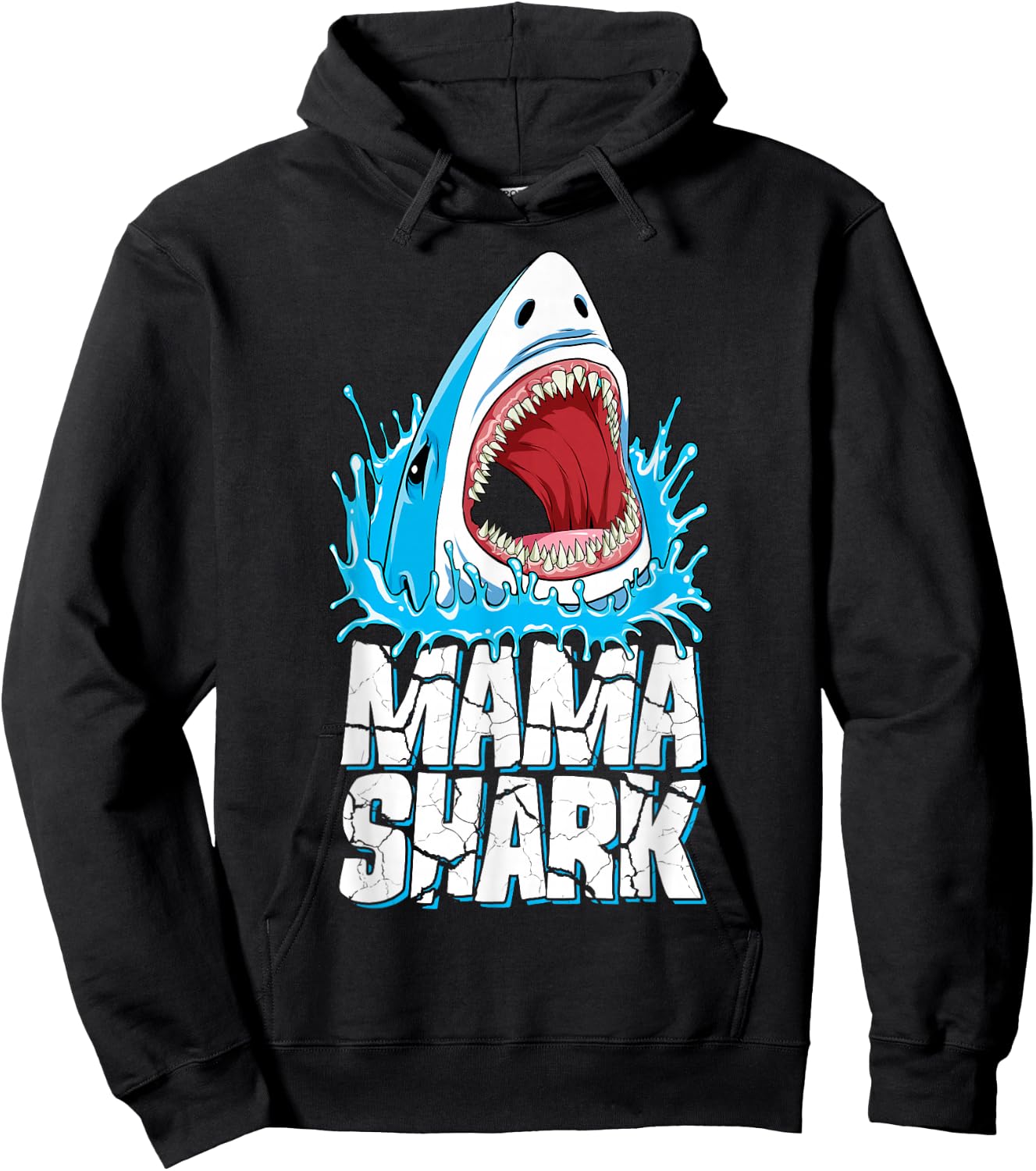 Mama Shark T Shirt Family Matching Moms Women Jawsome Gift Hoodie - Hoodie | Black