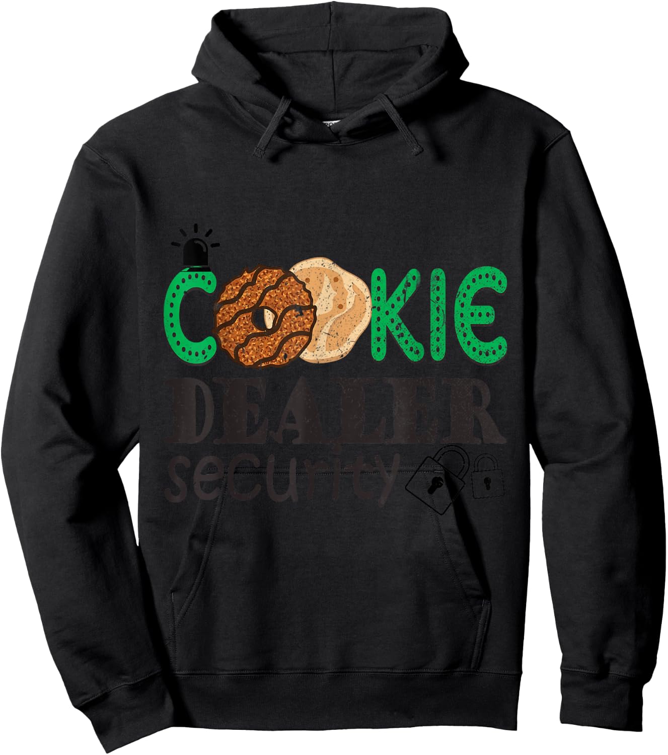Scout Shirt Cookie Dealer Security Cookie Girl Troop Leader Hoodie - Hoodie | Black