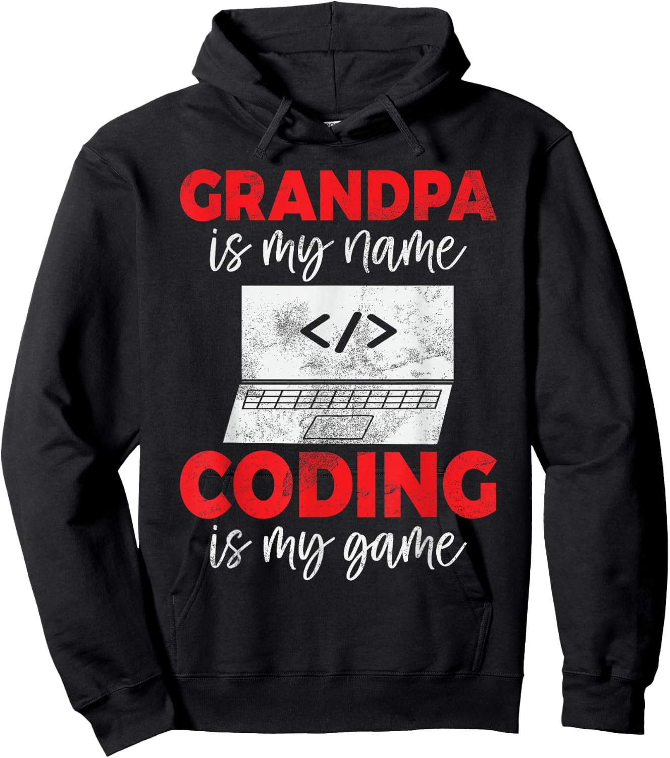 Grandpa is My Name Coding is My Game Programmer Grandpa Hoodie - Hoodie | Black