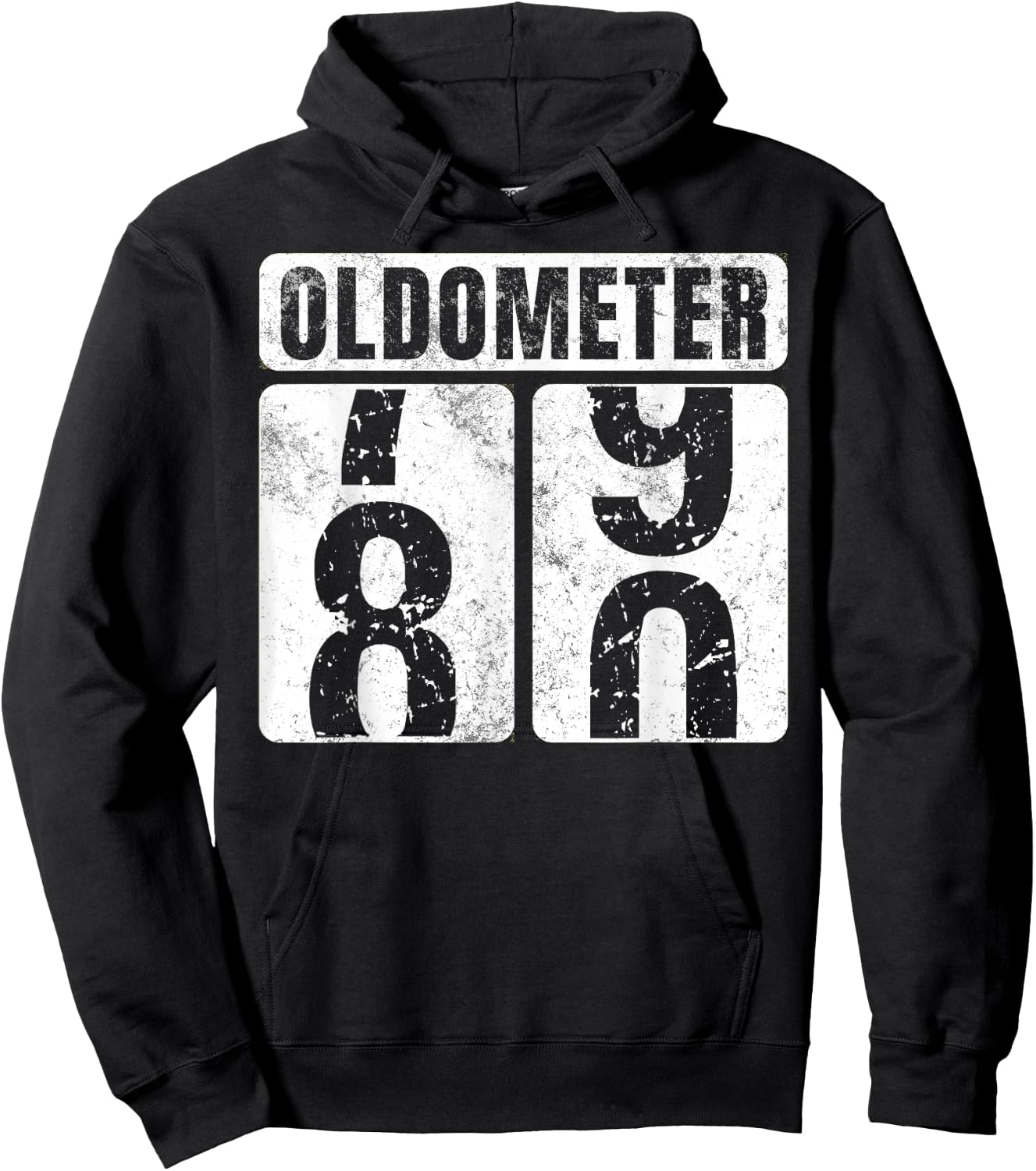 Oldometer 80 Shirt Vintage Funny 80th Birthday Gift Hoodie - Hoodie | Black
