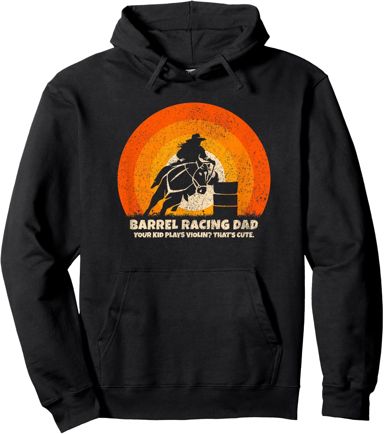 Barrel Racer Dad for Rodeo Barrel Racing Hoodie - Hoodie | Black