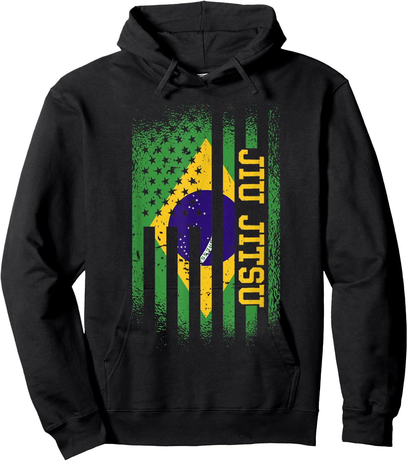 Jiu Jitsu Brasilian And American Flag, Brazilian Jujitsu Hoodie - Hoodie | Black