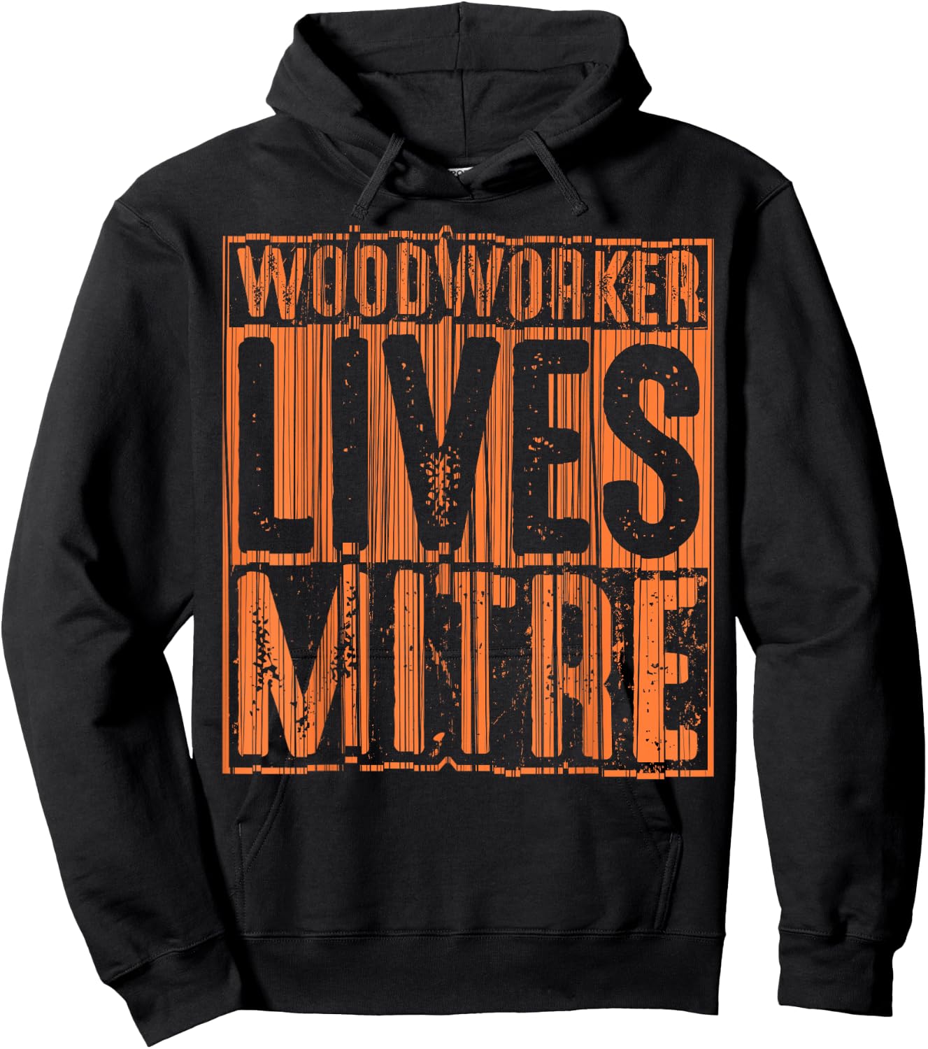 Funny Woodworker Lives Mitre Gift Cute Woodworking Hoodie - Hoodie | Black