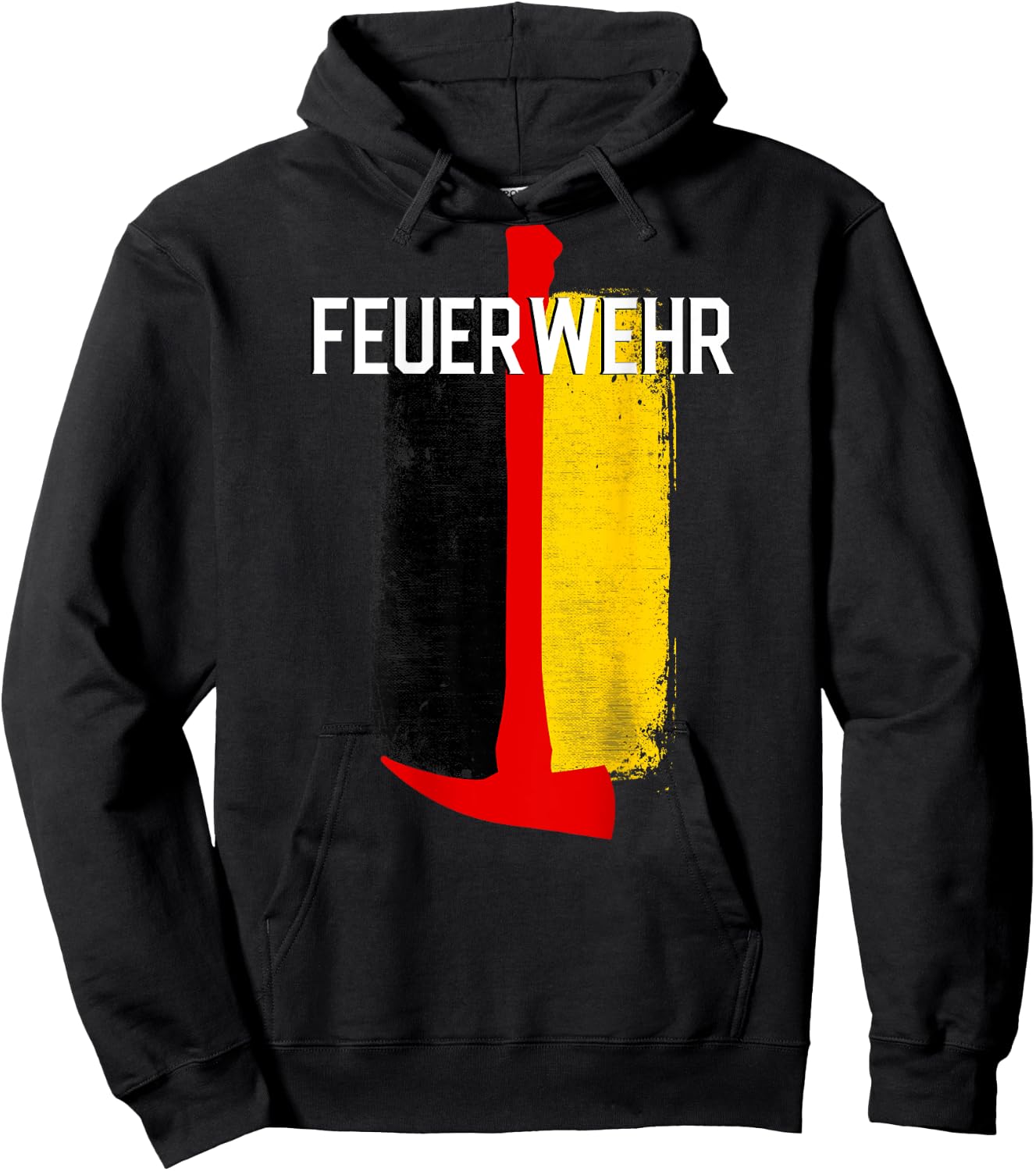 German Fire Rescue Department Fireman Uniform Flag Hoodie - Hoodie | Black