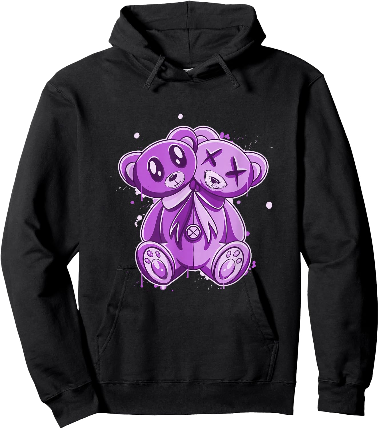 Purple I'm My own Evil Twin Purple Color Graphic Hoodie - Hoodie | Black