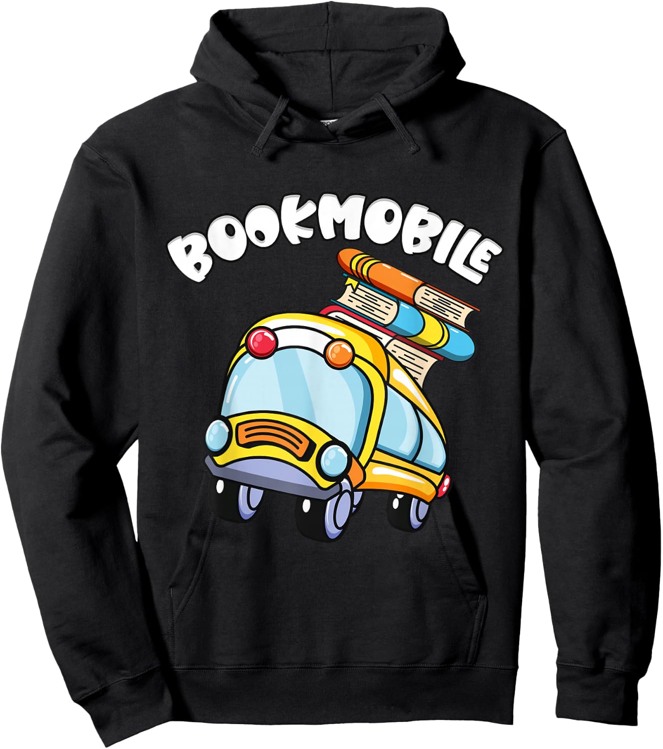 Funny Bookmobile Gifts for Librarians Book Lovers Gifts Hoodie - Hoodie | Black