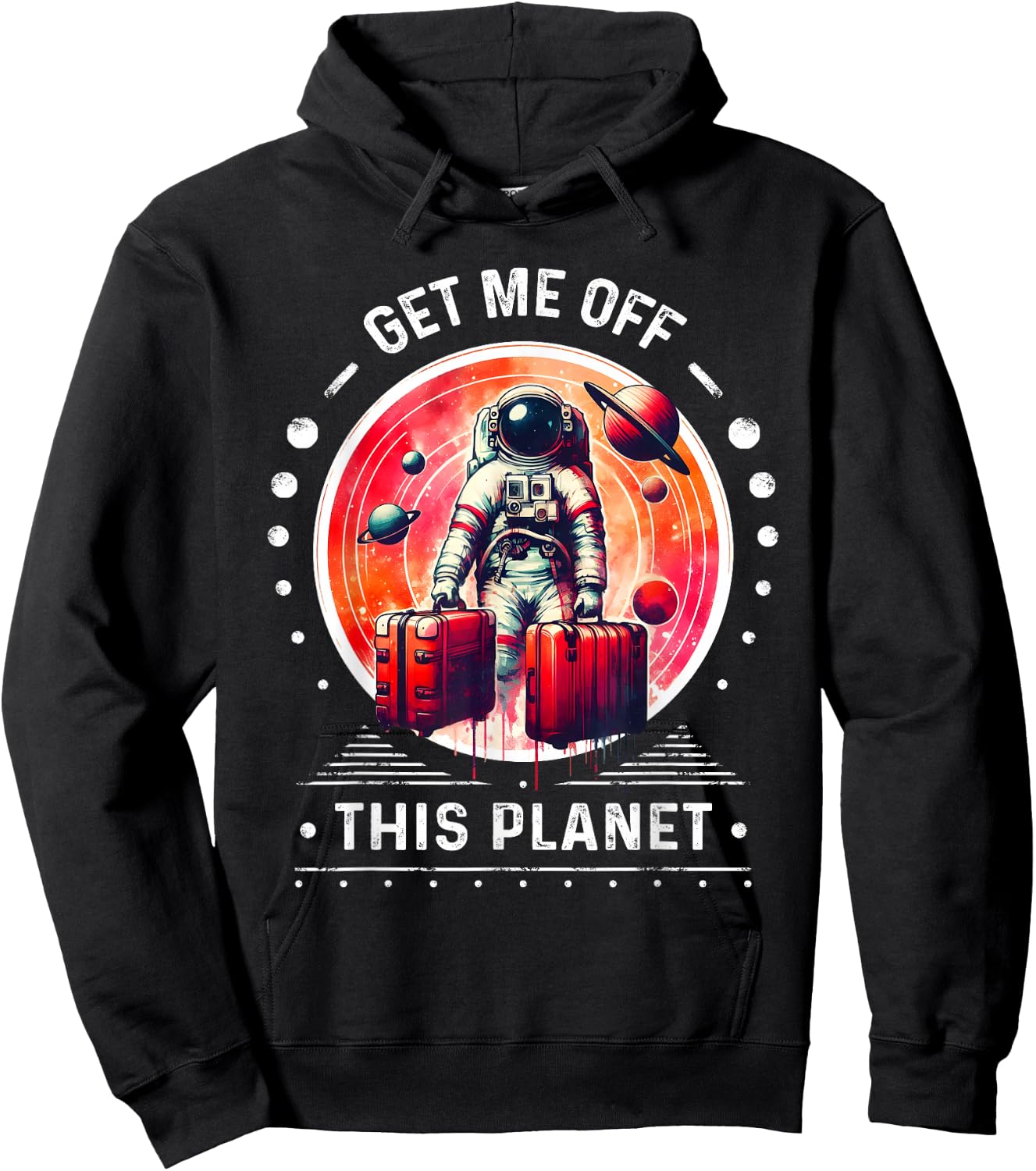 Funny Astronaut Shirt and Space Shirt with Sarcastic Design Hoodie - Hoodie | Black