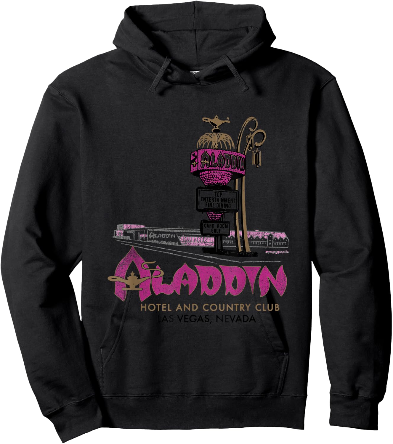 Vintage Aladdin Hotel and Casino Las Vegas Hoodie - Hoodie | Black
