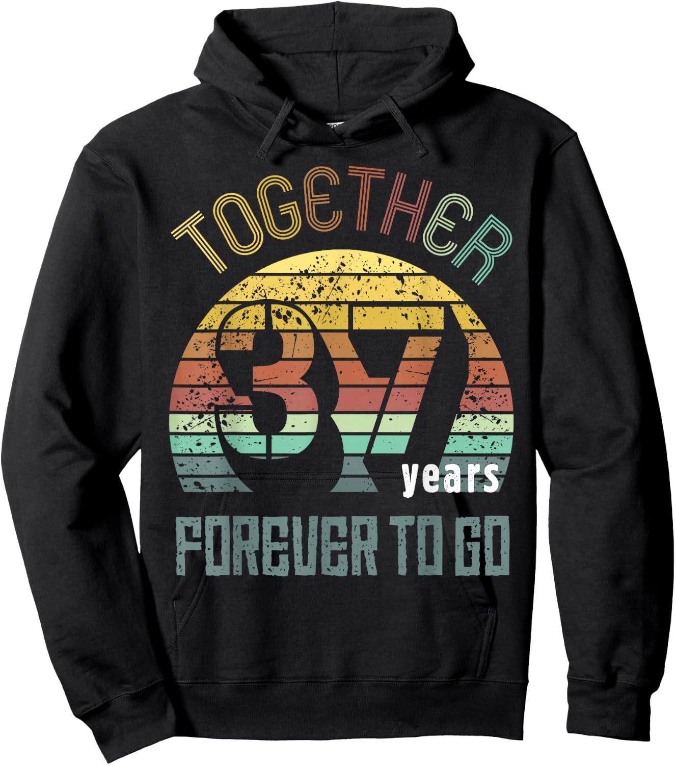 37th Years Wedding Anniversary Gifts For Couples Matching 37 Hoodie - Hoodie | Black