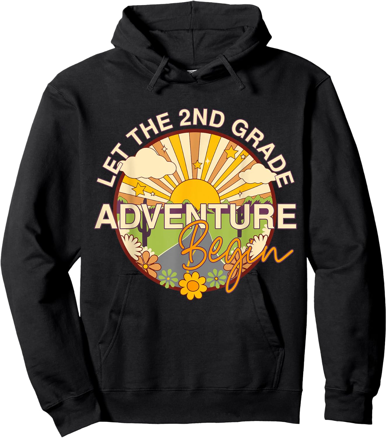 Let The 2nd Grade Adventure Begin Teacher Back to School Hoodie - Hoodie | Black
