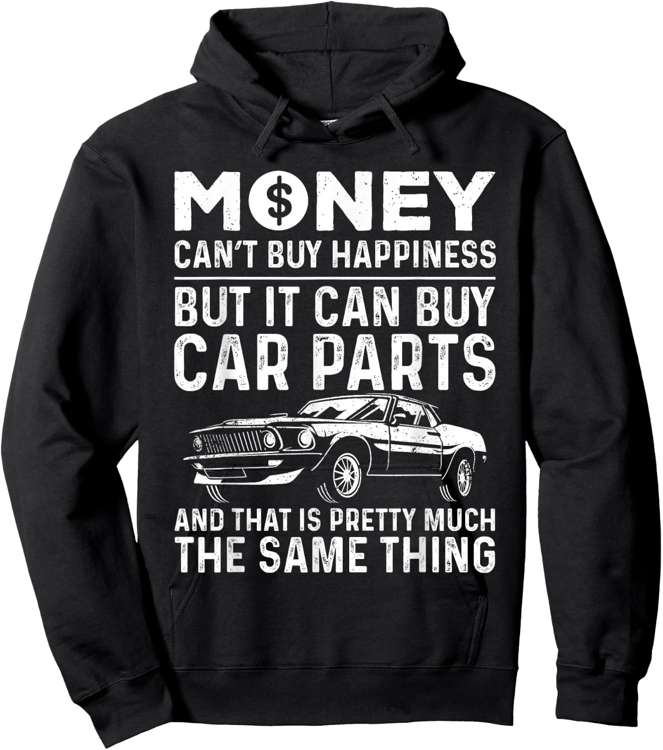 Cool Car Lover Art Automotive Engine Drag Racing Guy Hoodie - Hoodie | Black
