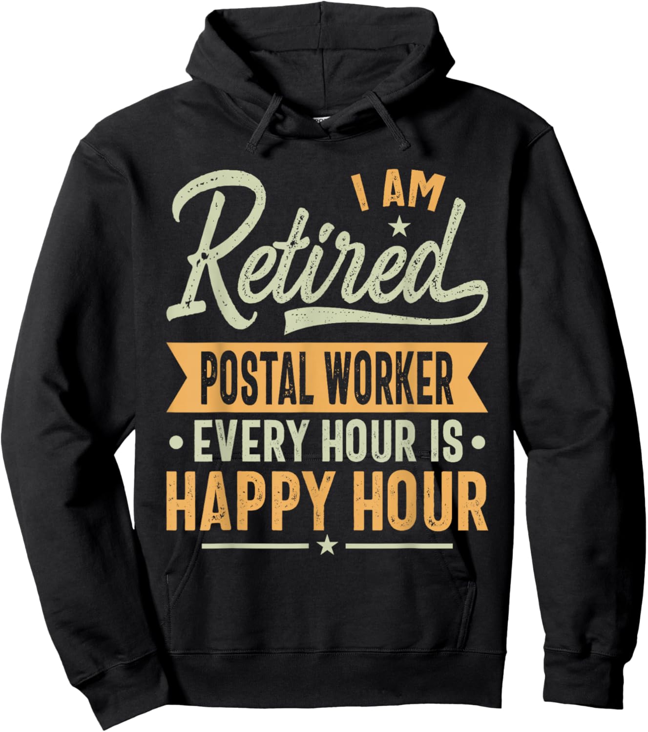 Retired Postal Worker Gift Ideas - Postal Worker Retired Hoodie - Hoodie | Black