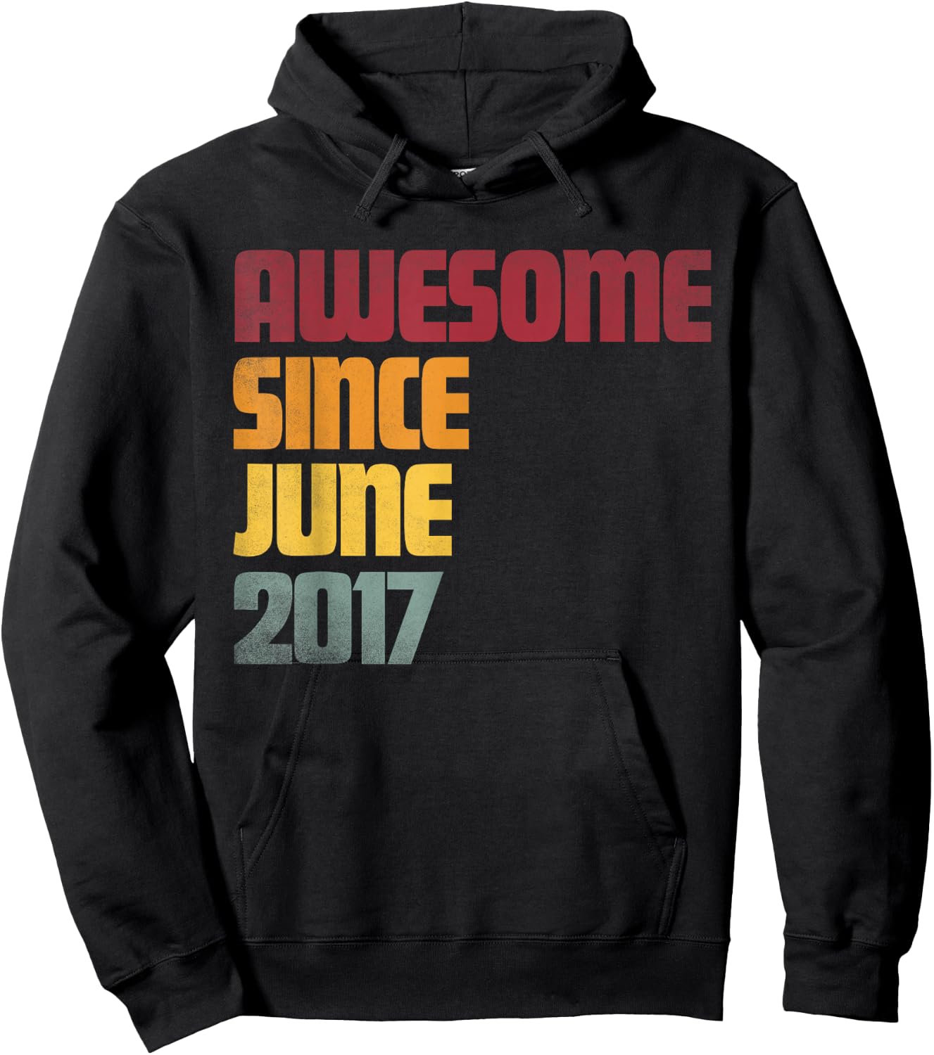 Awesome Since June 2017 9th Birthday - Vintage Hoodie - Hoodie | Black