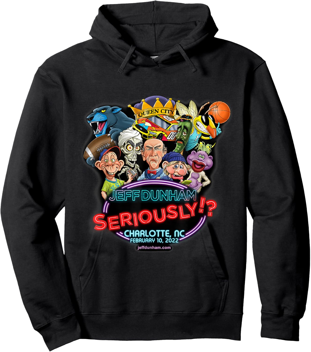 Jeff Dunham Charlotte, NC Hoodie - Hoodie | Black
