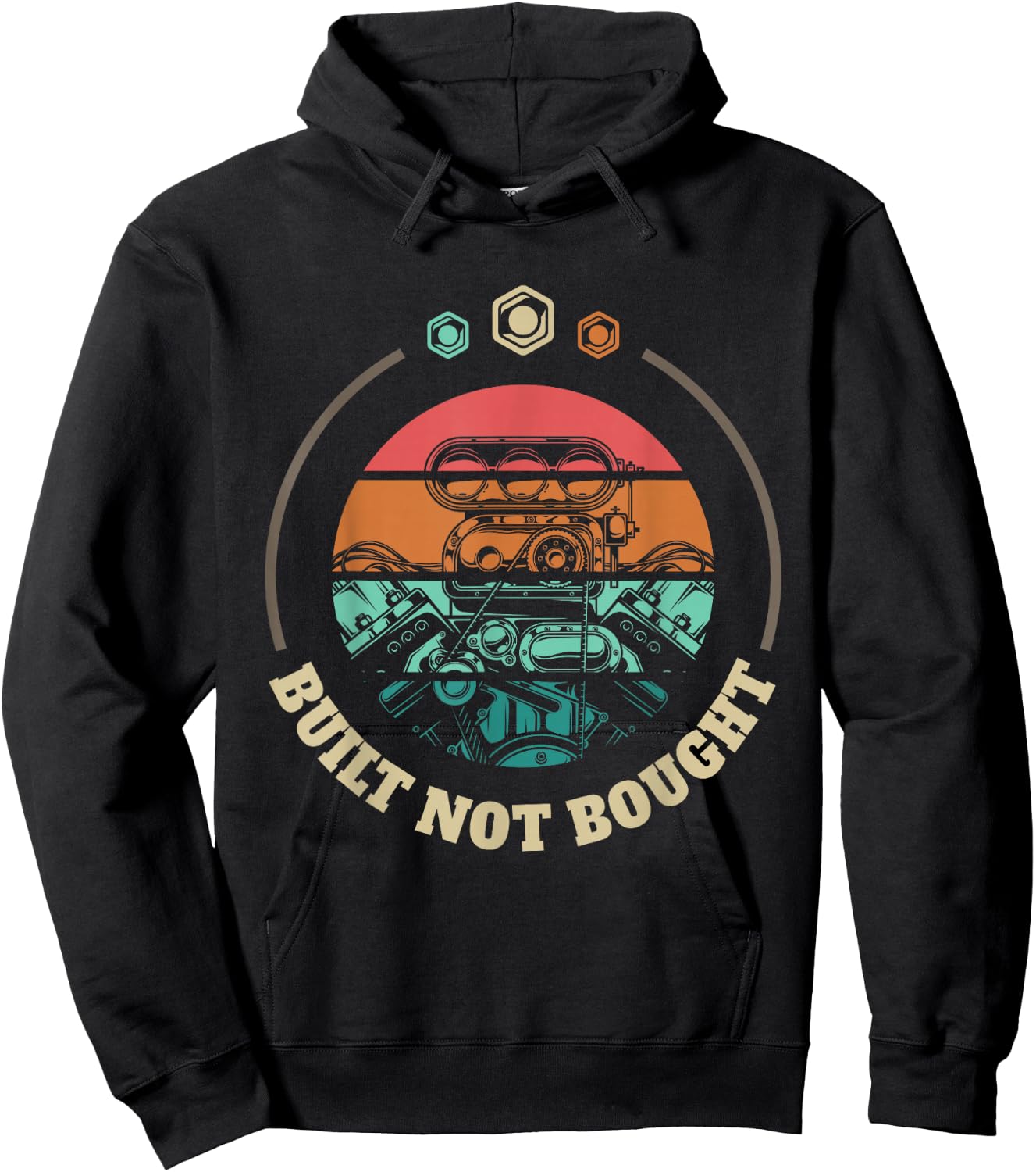 Built Not Bought Mechanic and Engineer Hoodie - Hoodie | Black