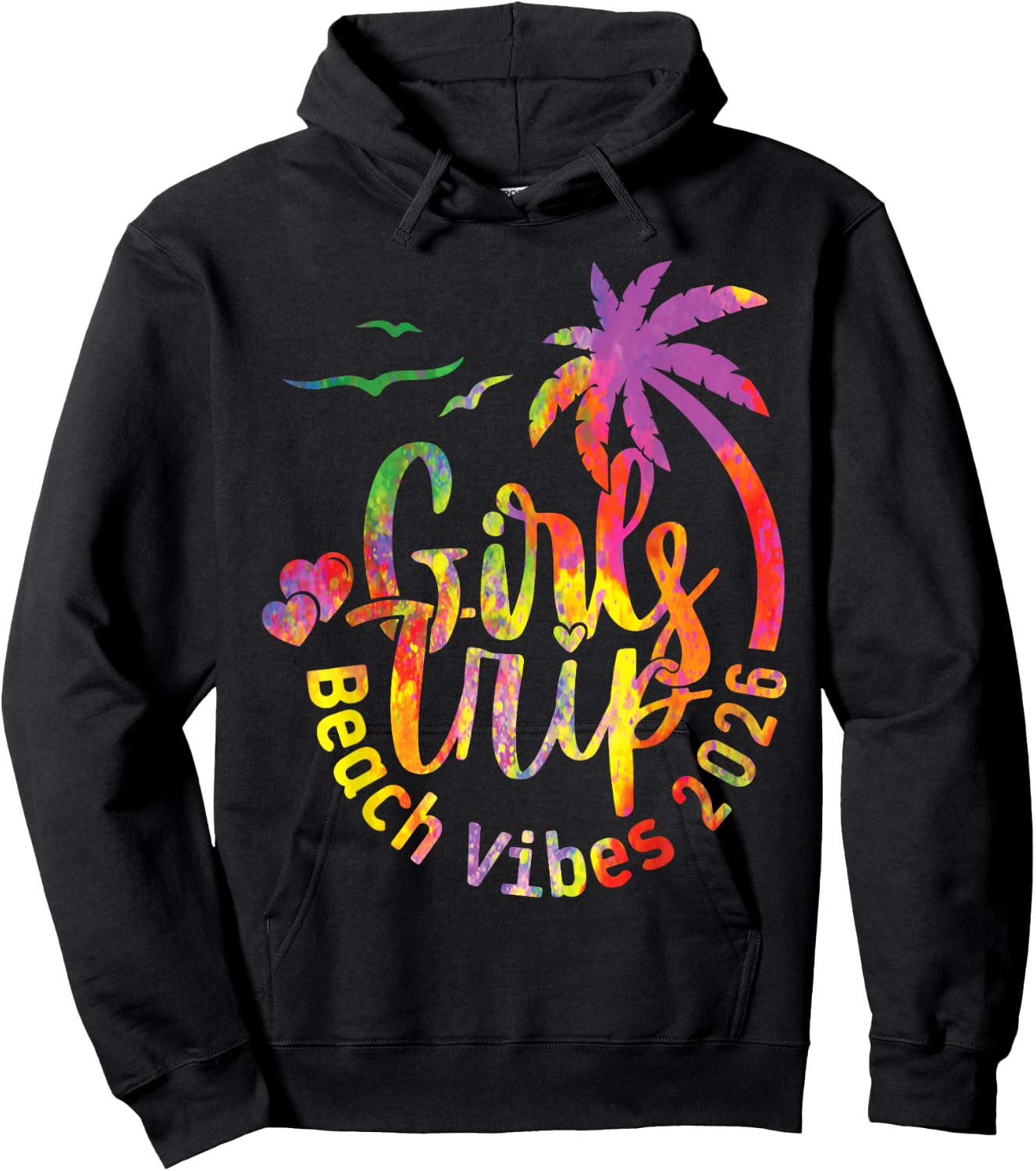 Girls Weekend Women Girls Trip Beach Vibes 2026 Hoodie - Hoodie | Black