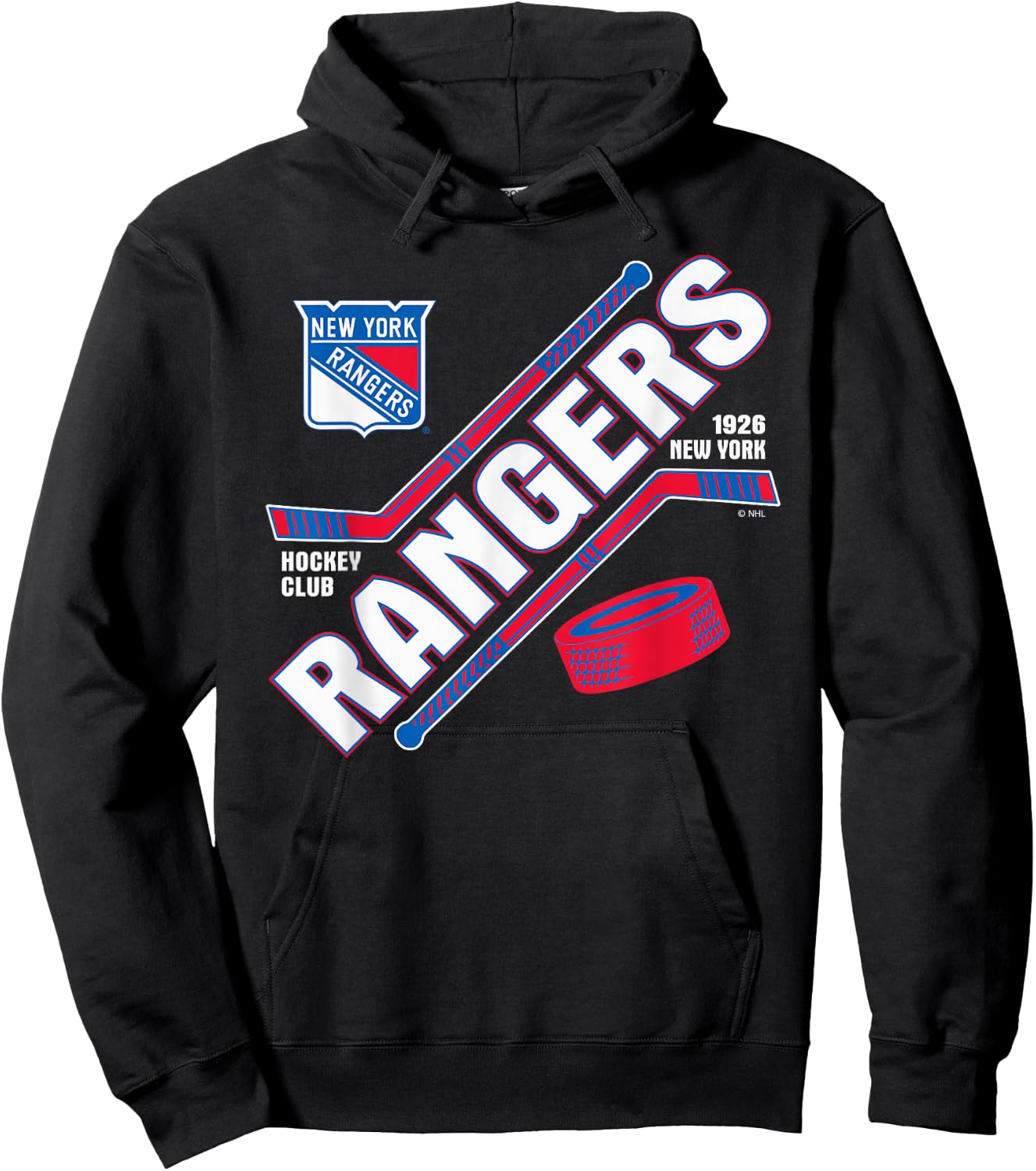 New York Rangers Force Black Officially Licensed Hoodie - Hoodie | Black