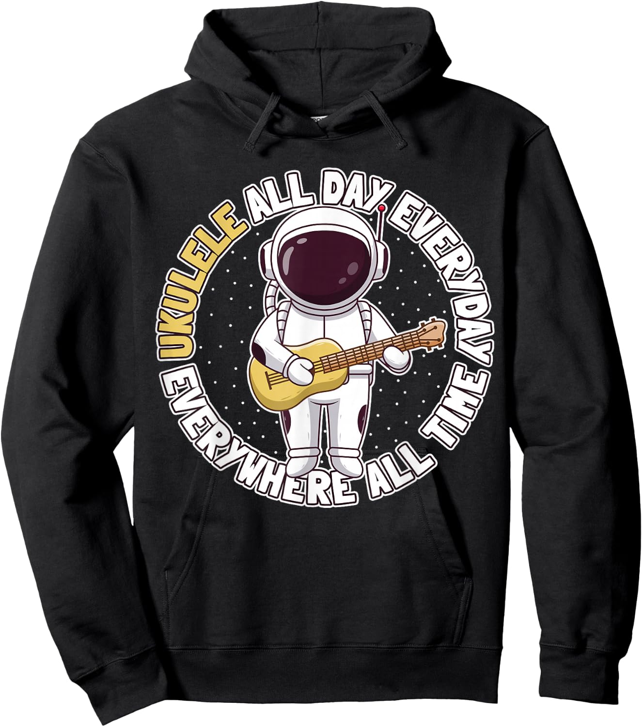 Ukulele Player Astronaut Ukulele Hoodie - Hoodie | Black