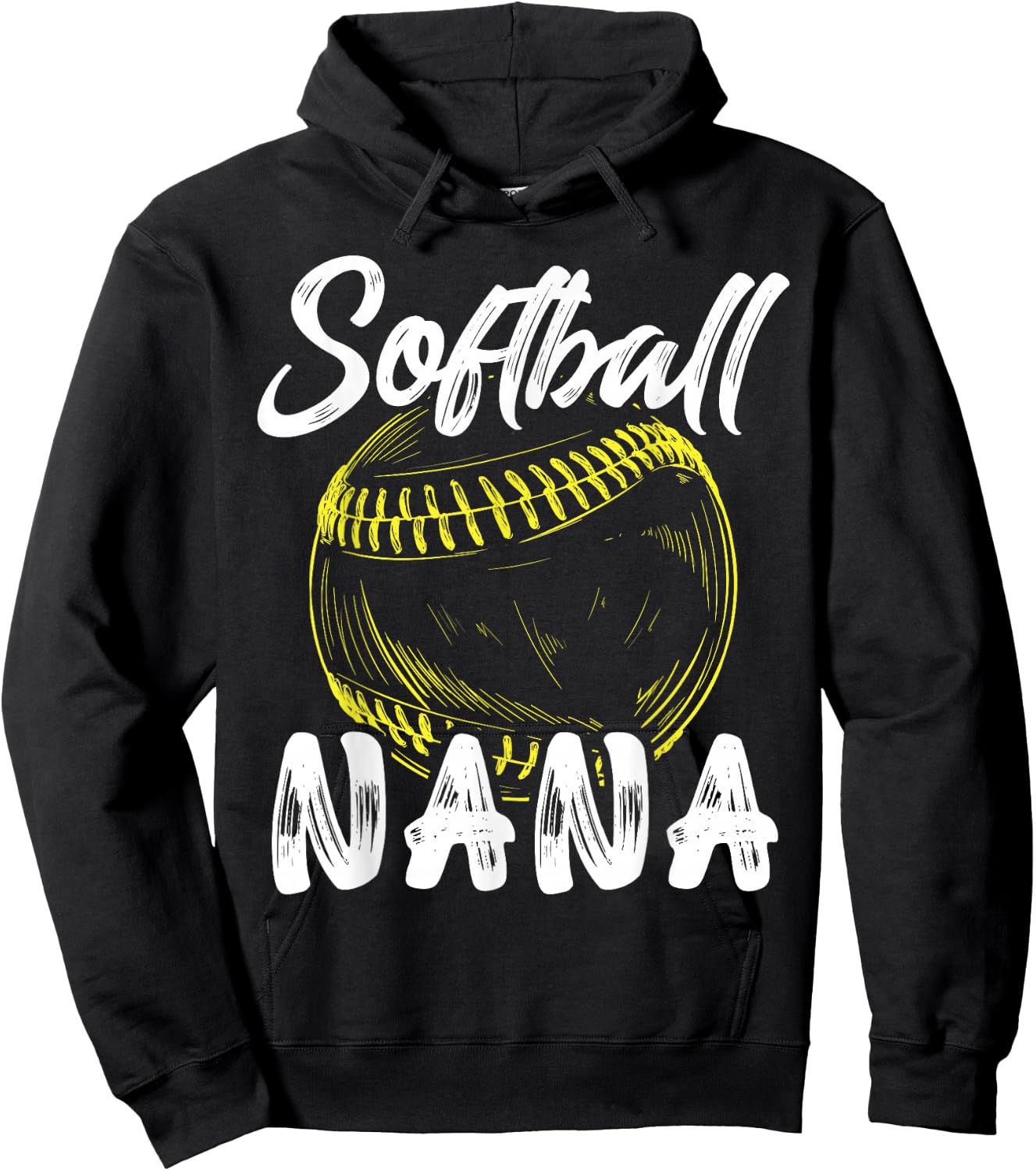 Softball Nana Family Matching Players Mothers Day Hoodie - Hoodie | Black