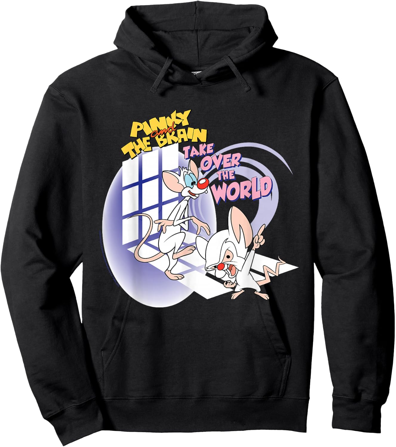 Animaniacs Pinky and The Brain Take Over The World Hoodie - Hoodie | Black