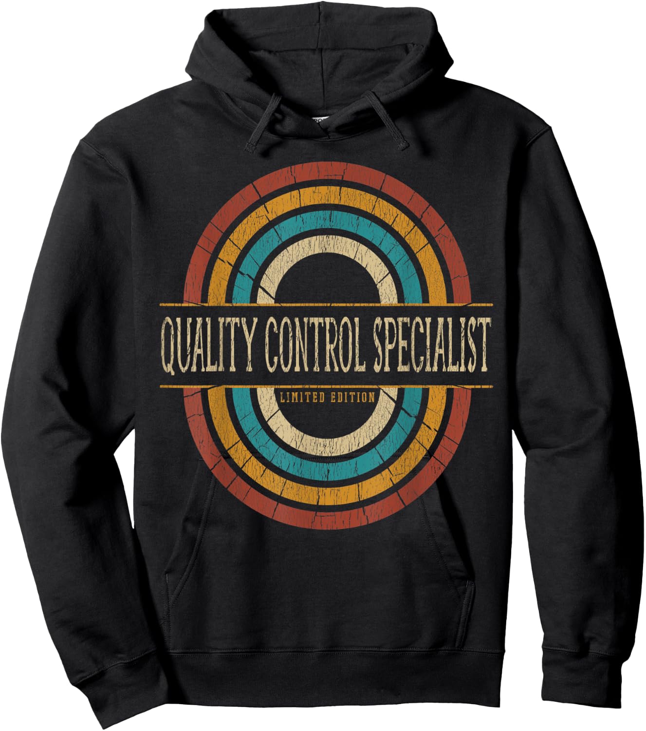 Quality Control Specialist Vintage Retro Hoodie - Hoodie | Black