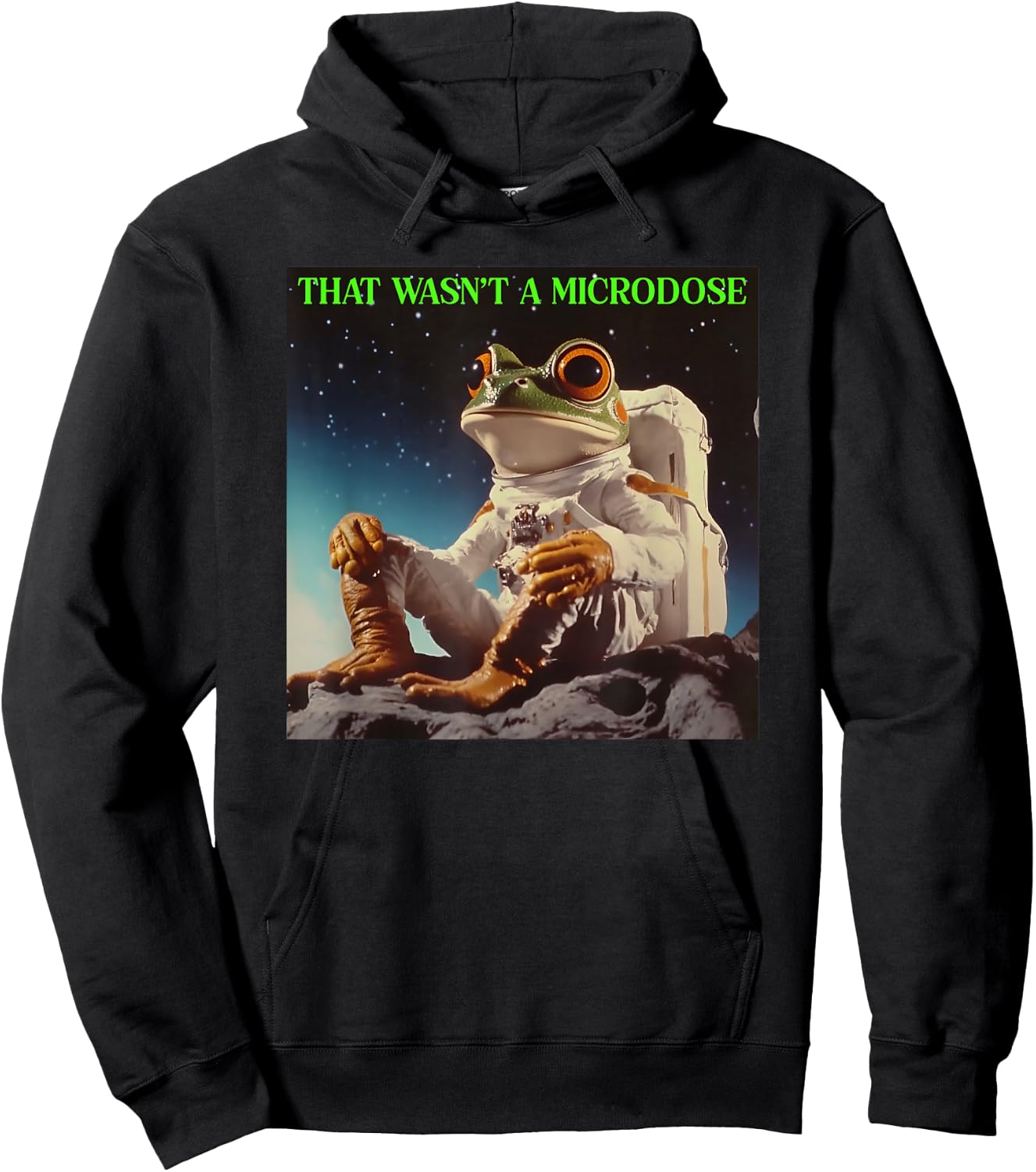 That Wasn't A Microdose Stoned Frog Hoodie - Hoodie | Black