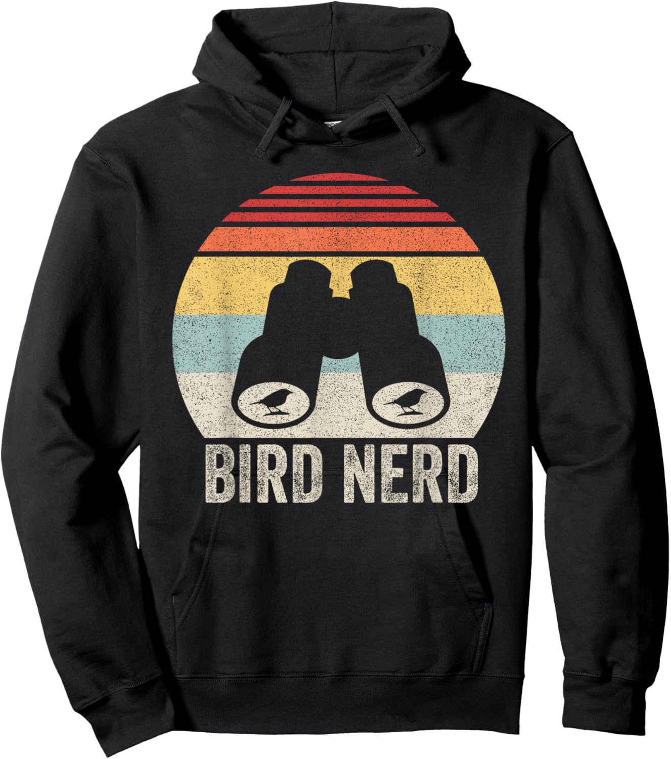 Retro Bird Nerd Shirt Birdwatcher Enthusiast Nature Animal Hoodie - Hoodie | Black