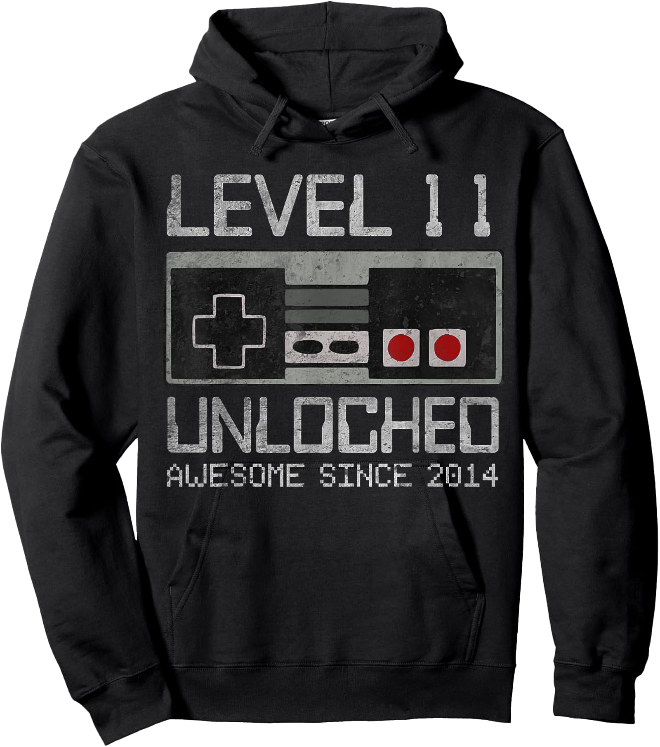 Level 11 Unlocked 11th Birthday 11 Year Old Video Gamer Boy Hoodie - Hoodie | Black