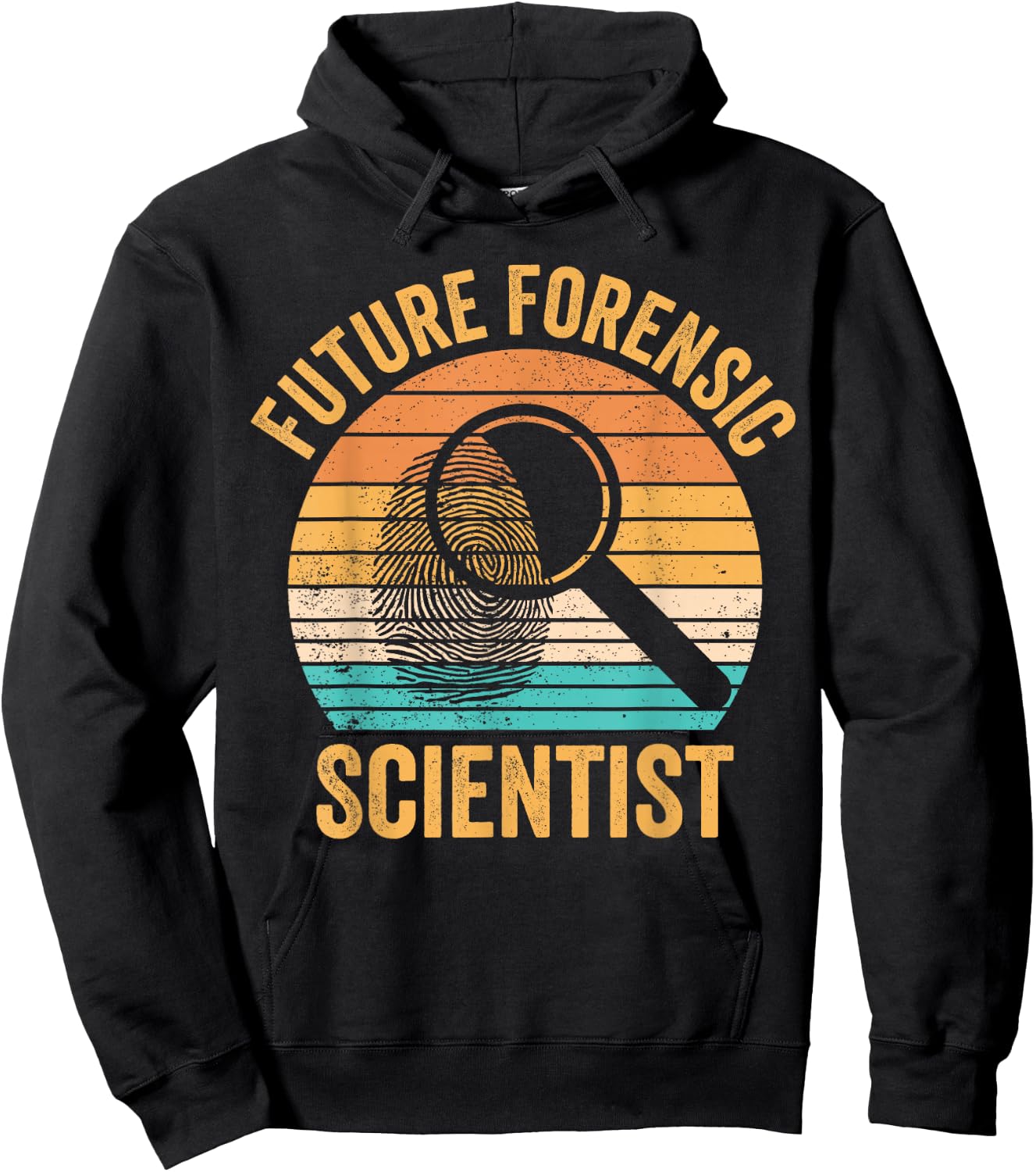 Funny Forensic Scientist Forensic Science Gifts Future Forensic Scientist Forensics Evidence Technician Black -Adults Small Modern Classic Fit Short Sleeve Hoodie - Hoodie | Black