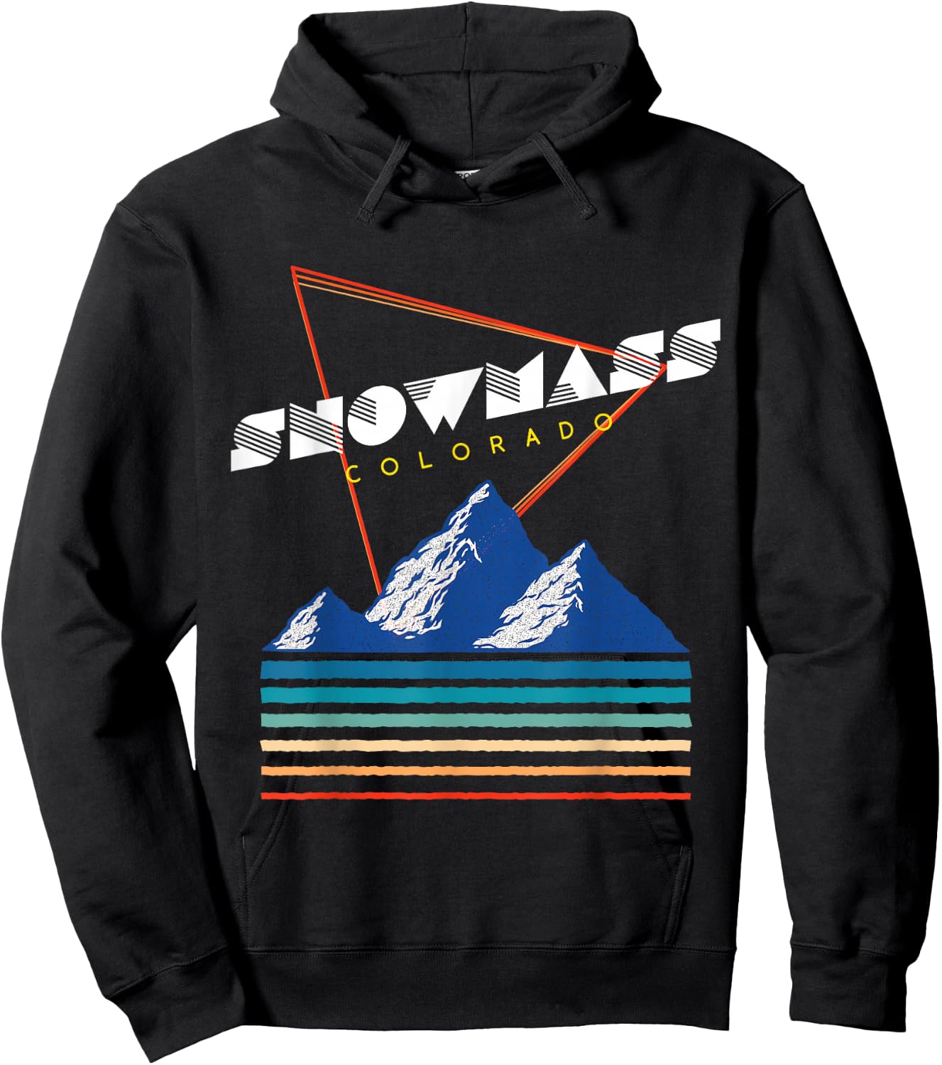 Snowmass Colorado - USA Ski Resort 1980s Retro Shirt Hoodie - Hoodie | Black