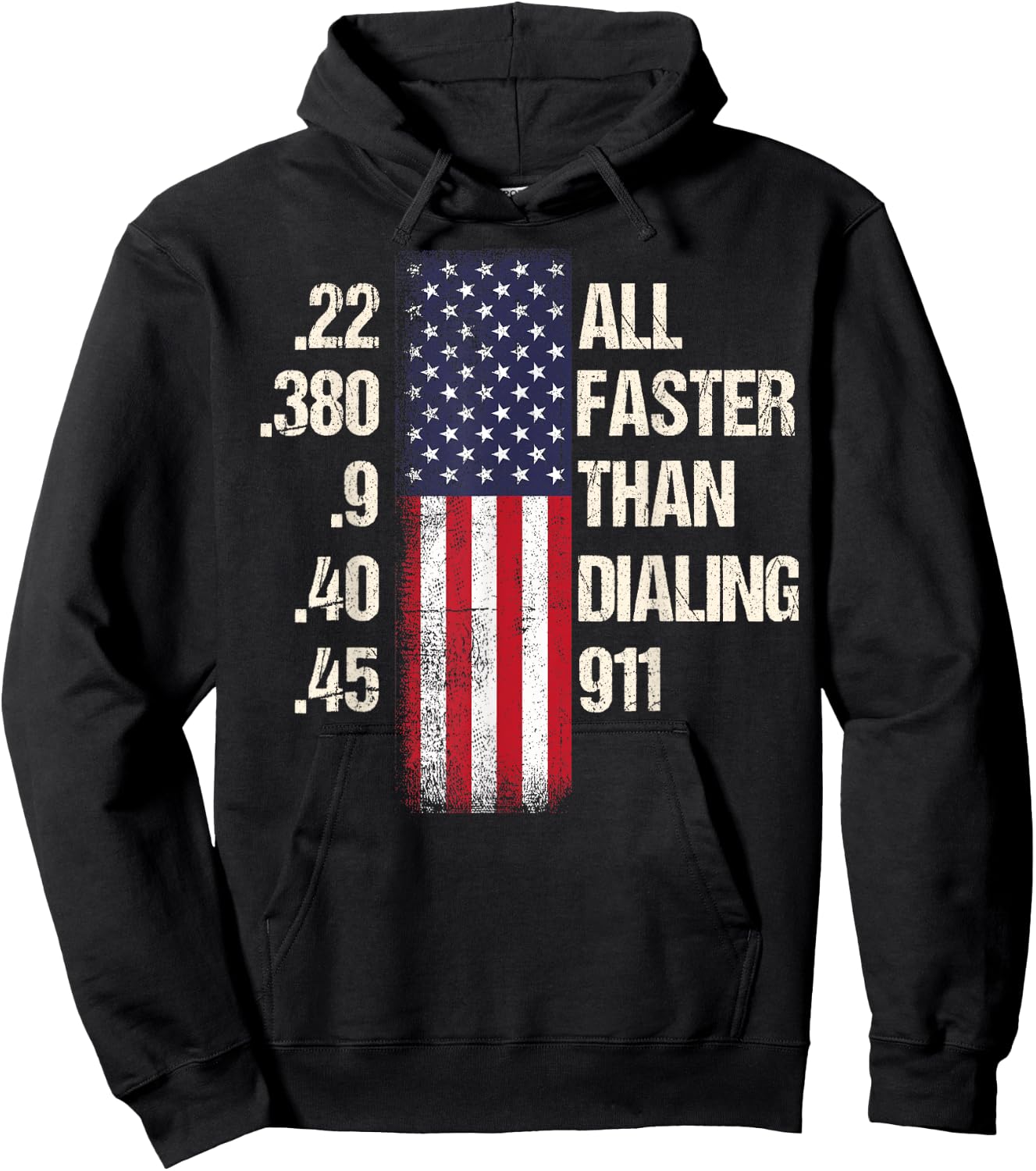 Ammo & Gun Lovers- All Faster Than Dialing 911 Hoodie - Hoodie | Black