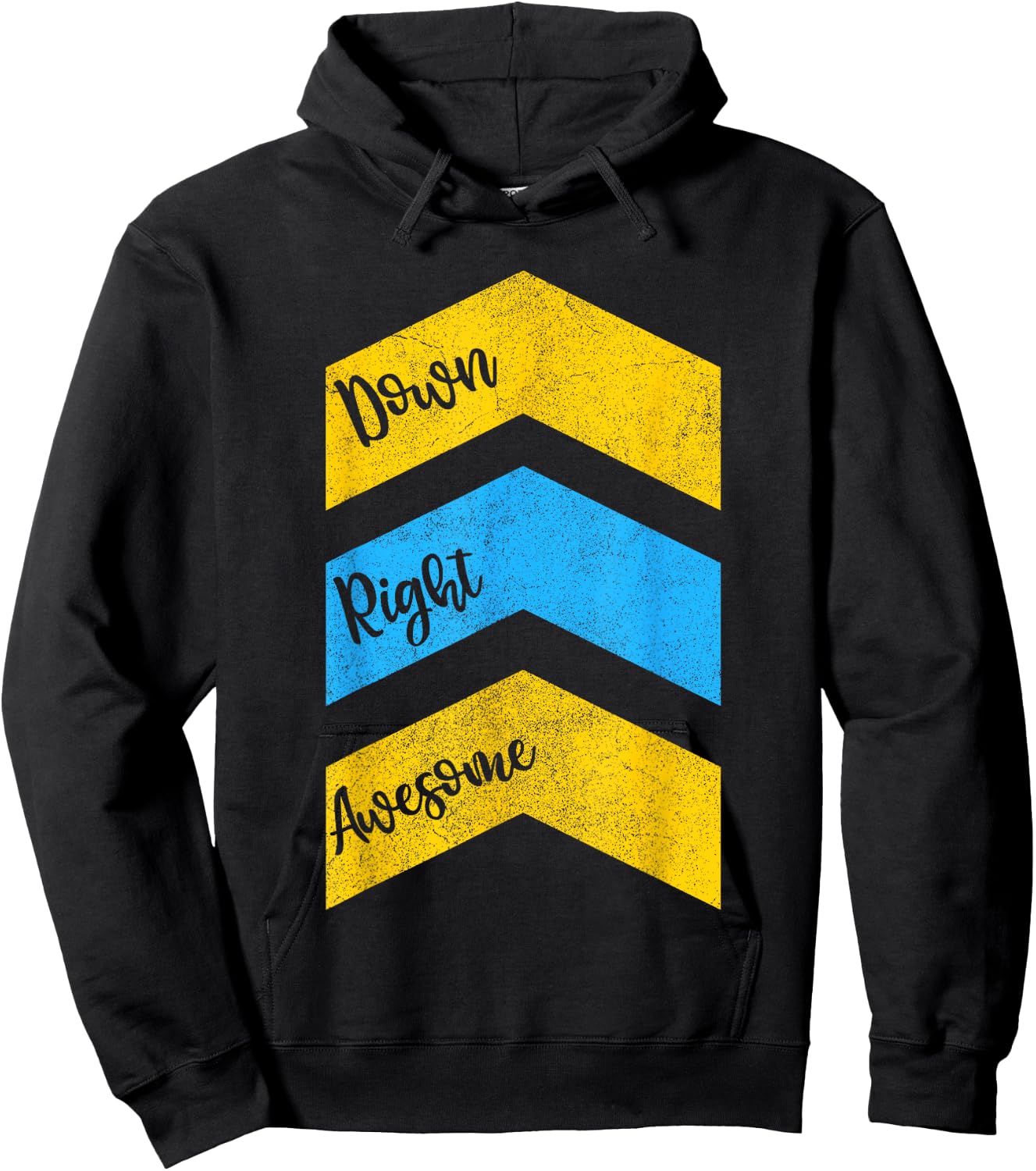 Down Right Awesome Kid Shirt, World Down Syndrome Awareness Hoodie - Hoodie | Black