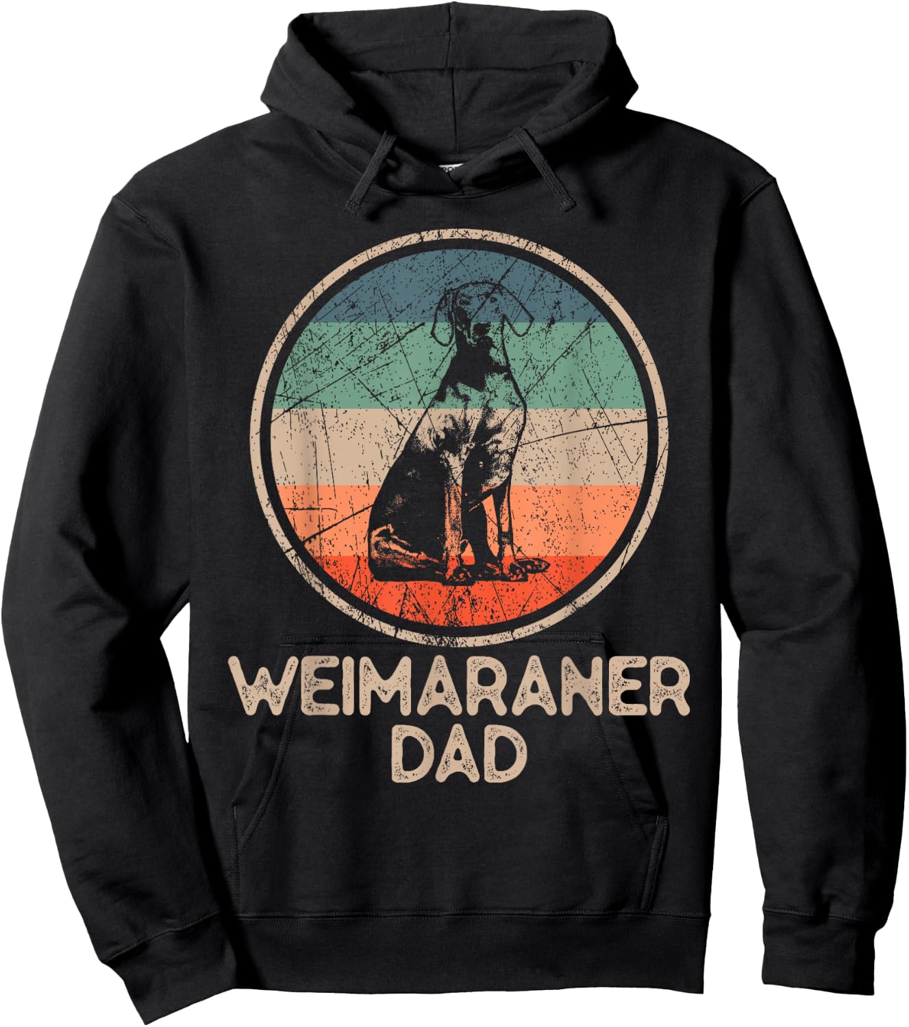 Weimaraner Dog - Vintage Weimaraner Dad Women Hoodie - Hoodie | Black