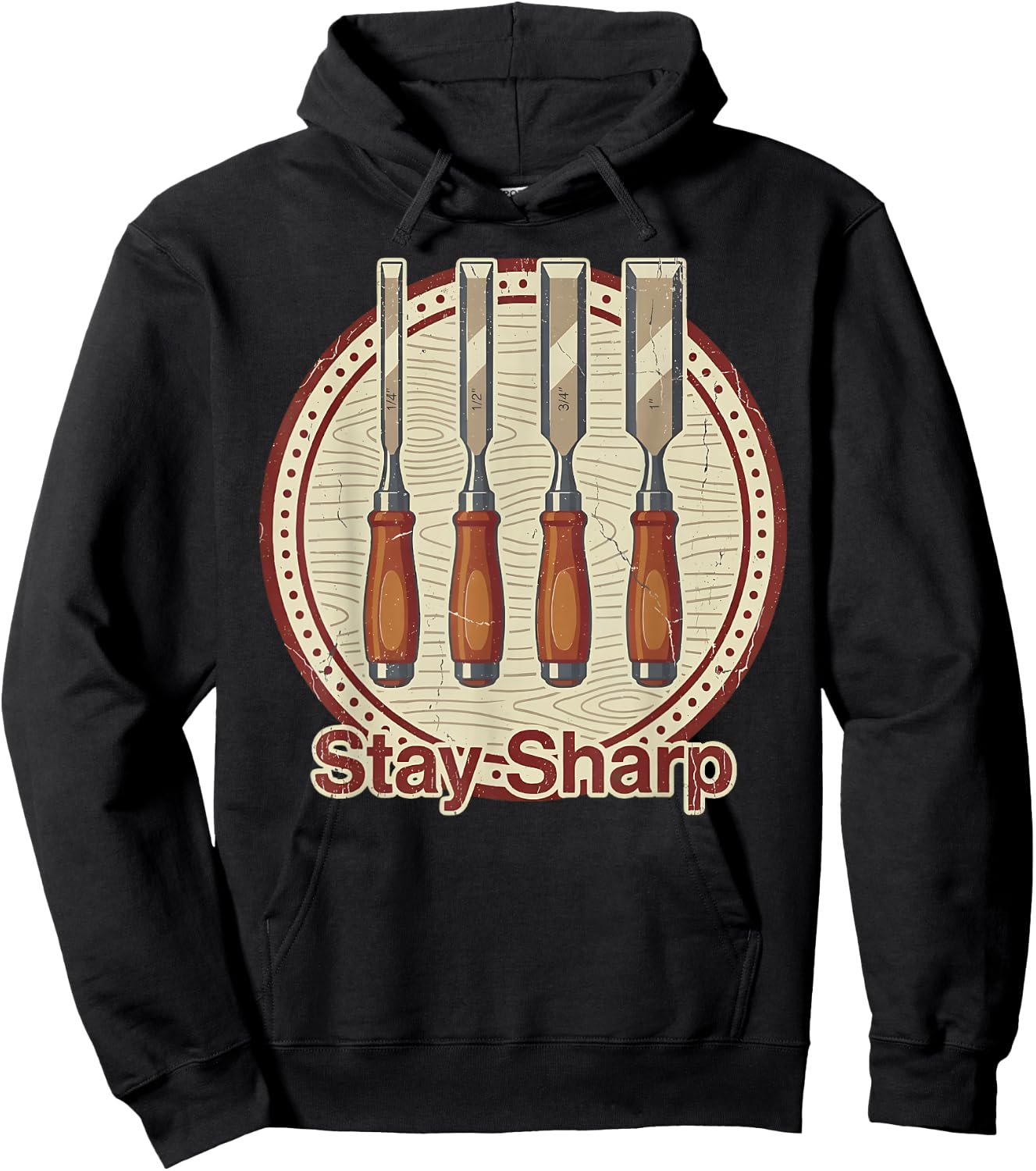 Stay Sharp Woodworking Tools Vintage Carpenter Design Hoodie - Hoodie | Black