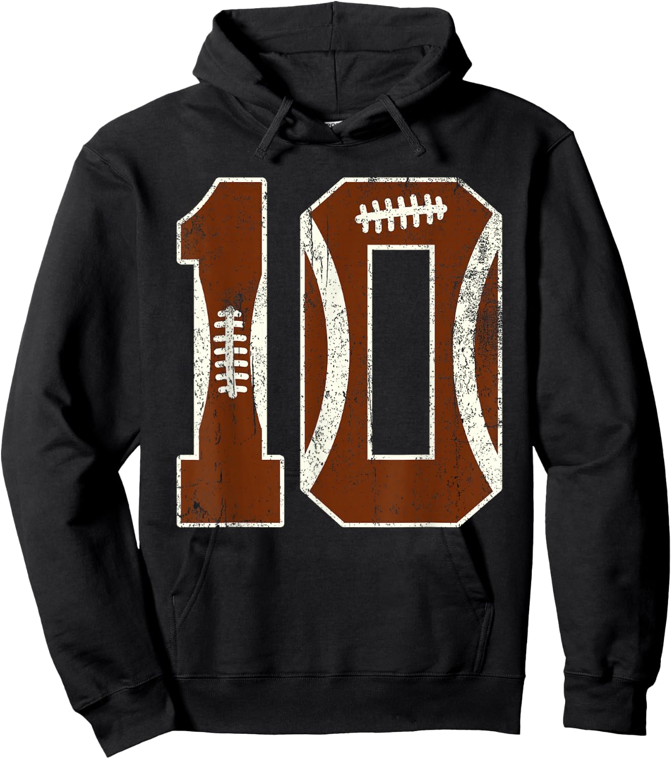 10th Birthday Football Lovers Bdy Boy 10 Year Old Girl Hoodie - Hoodie | Black