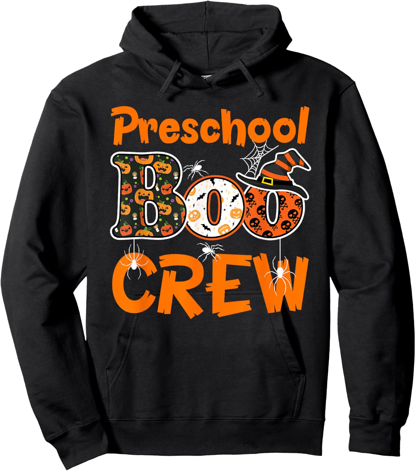 Preschool Boo Crew Halloween Gifts Teachers Students Costume Hoodie - Hoodie | Black