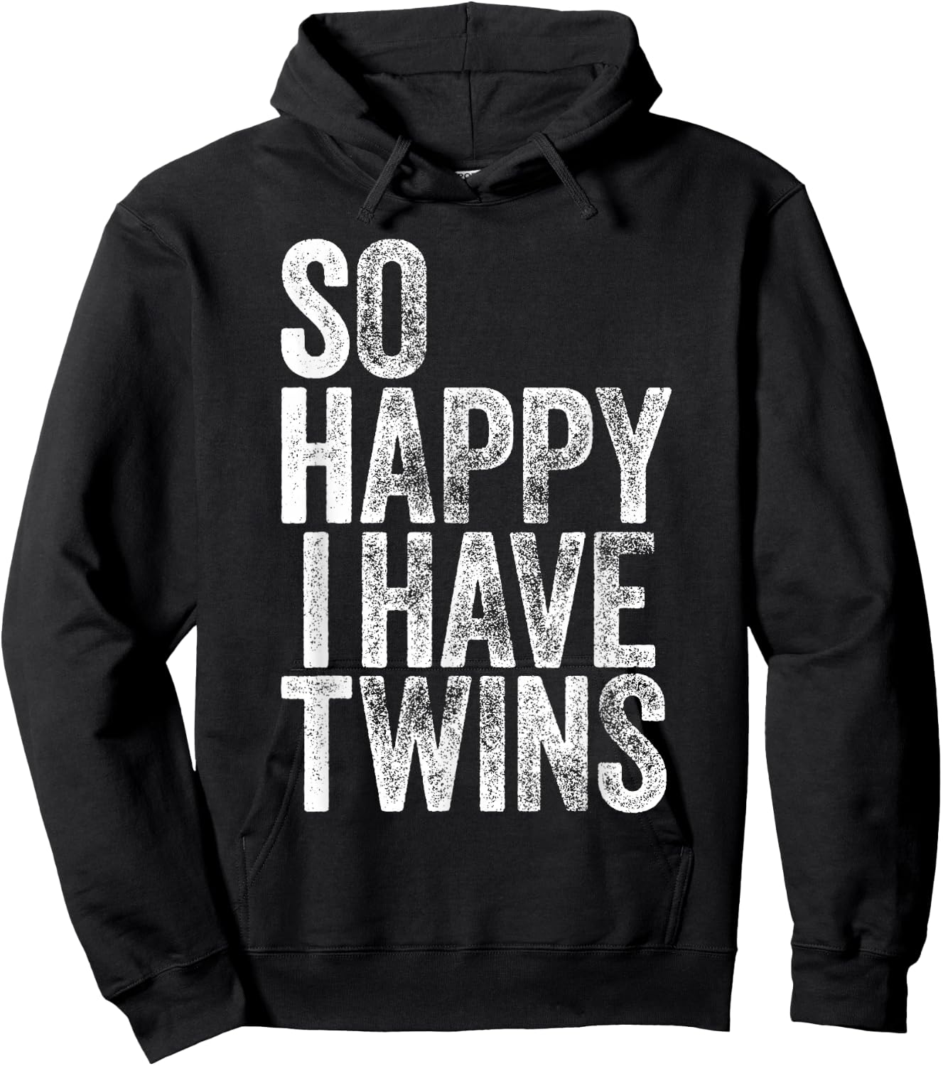 So Happy I Have Twins Shirt Fathers Mothers Day Hoodie - Hoodie | Black