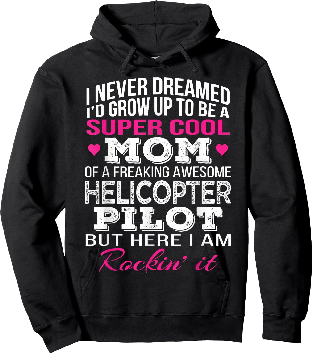 Helicopter Pilot's Mom T Shirt Funny Gift Hoodie - Hoodie | Black