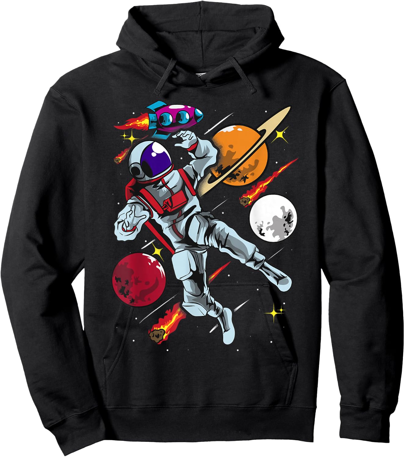 Astronaut Shirt Outer Space Gift Men Women Boys Girls Hoodie - Hoodie | Black