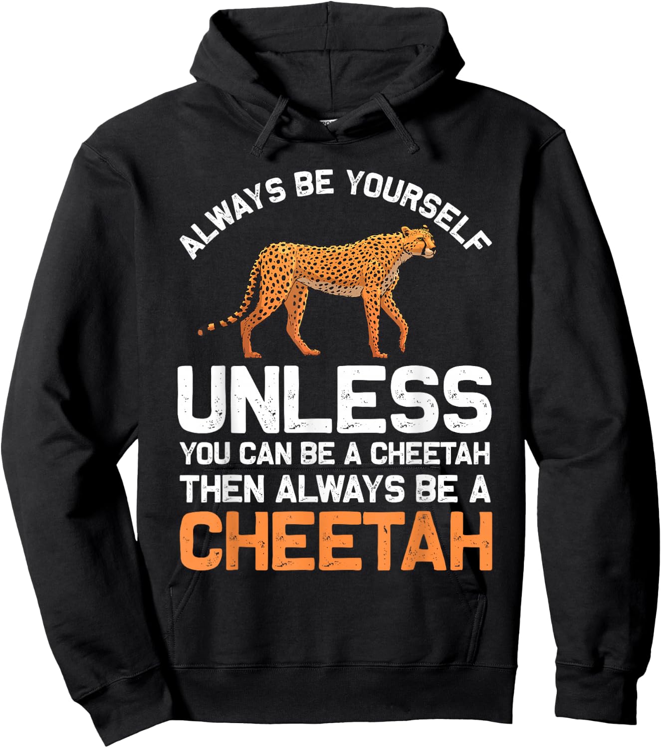 Funny Cheetah Design for Boys Girls Safari Wildlife Leopard Hoodie - Hoodie | Black