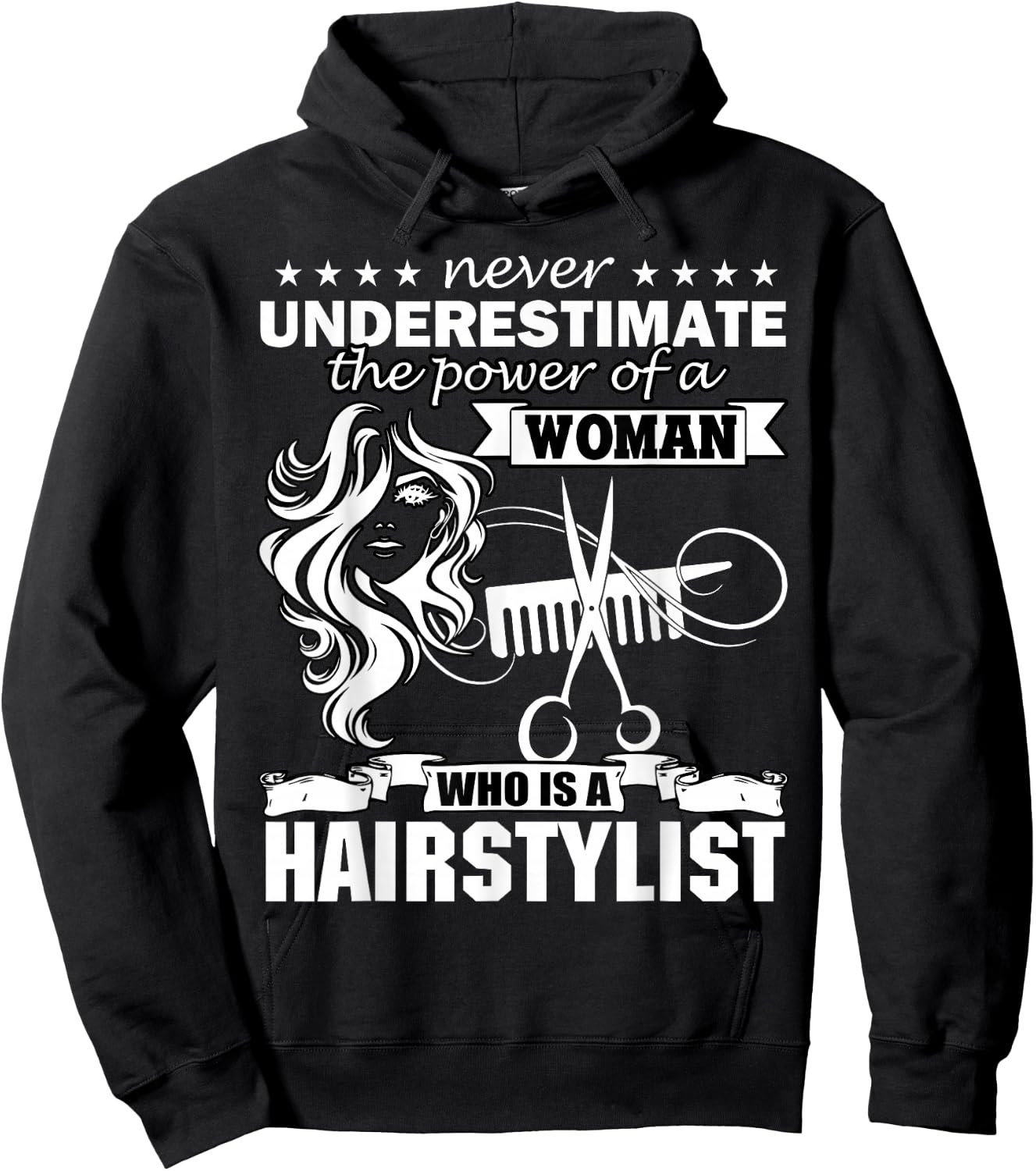 Woman Who Is A Hairstylist T Shirt, Funny Hairstylist Shirt Hoodie - Hoodie | Black