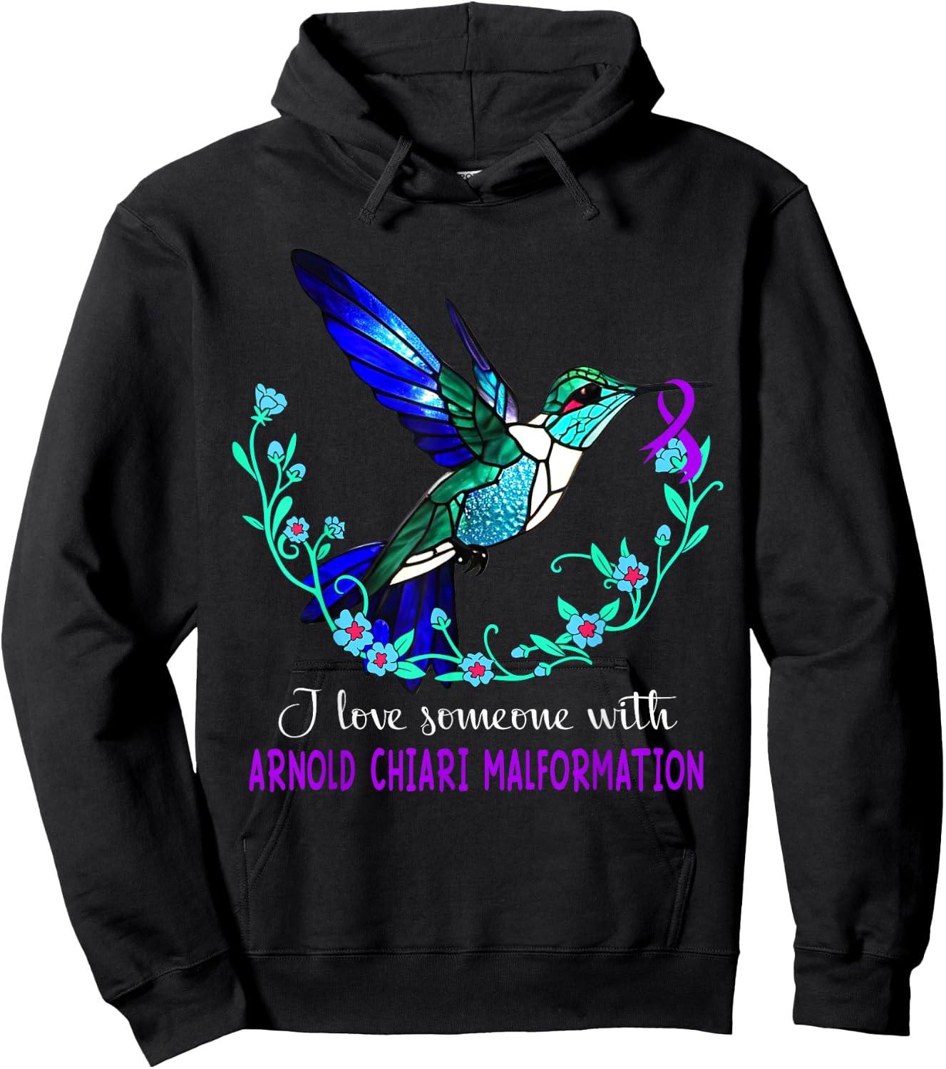 I love someone with Arnold Chiari Malformation Hoodie - Hoodie | Black