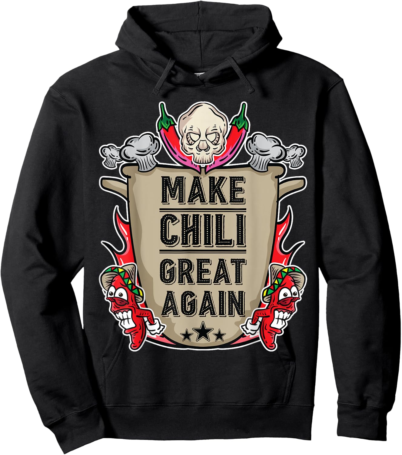 Make Chili Great Again Chili Cook Off Competition Team Hoodie - Hoodie | Black