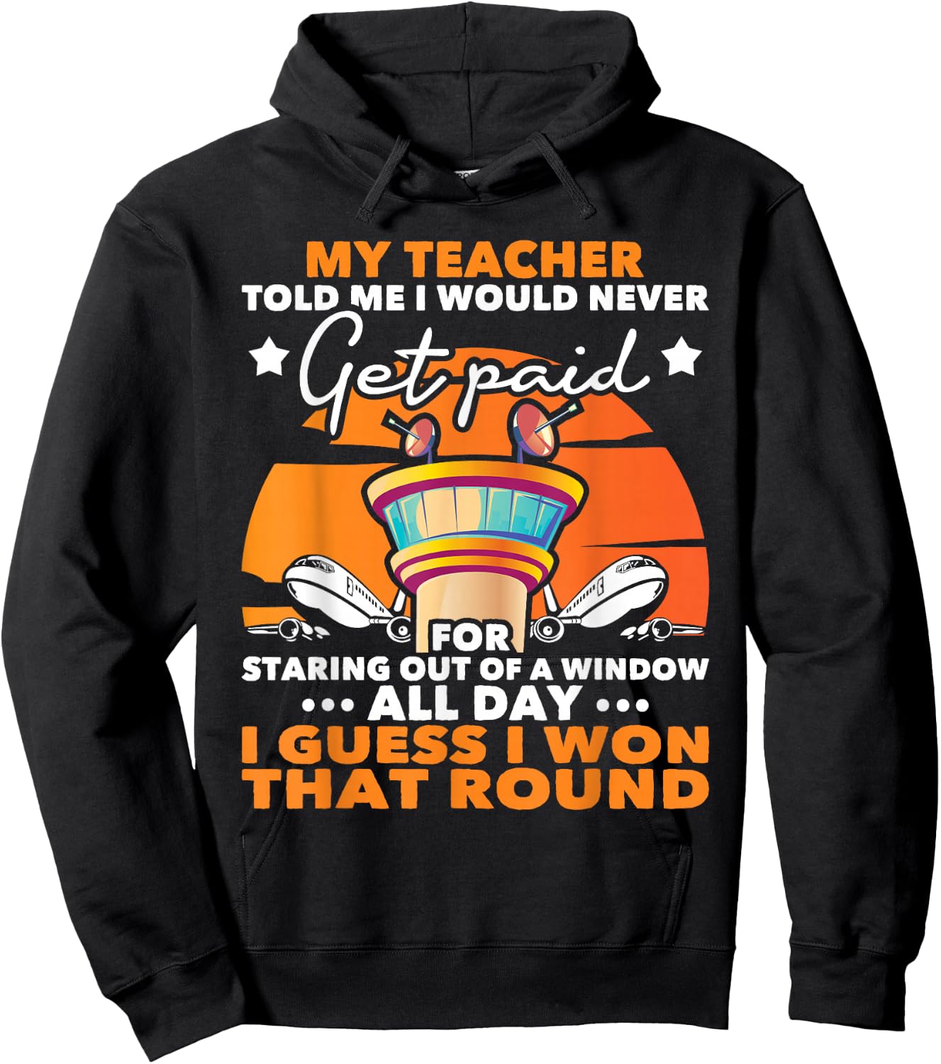 I Won That Round - Air Traffic Controller ATC Airfield Tower Hoodie - Hoodie | Black