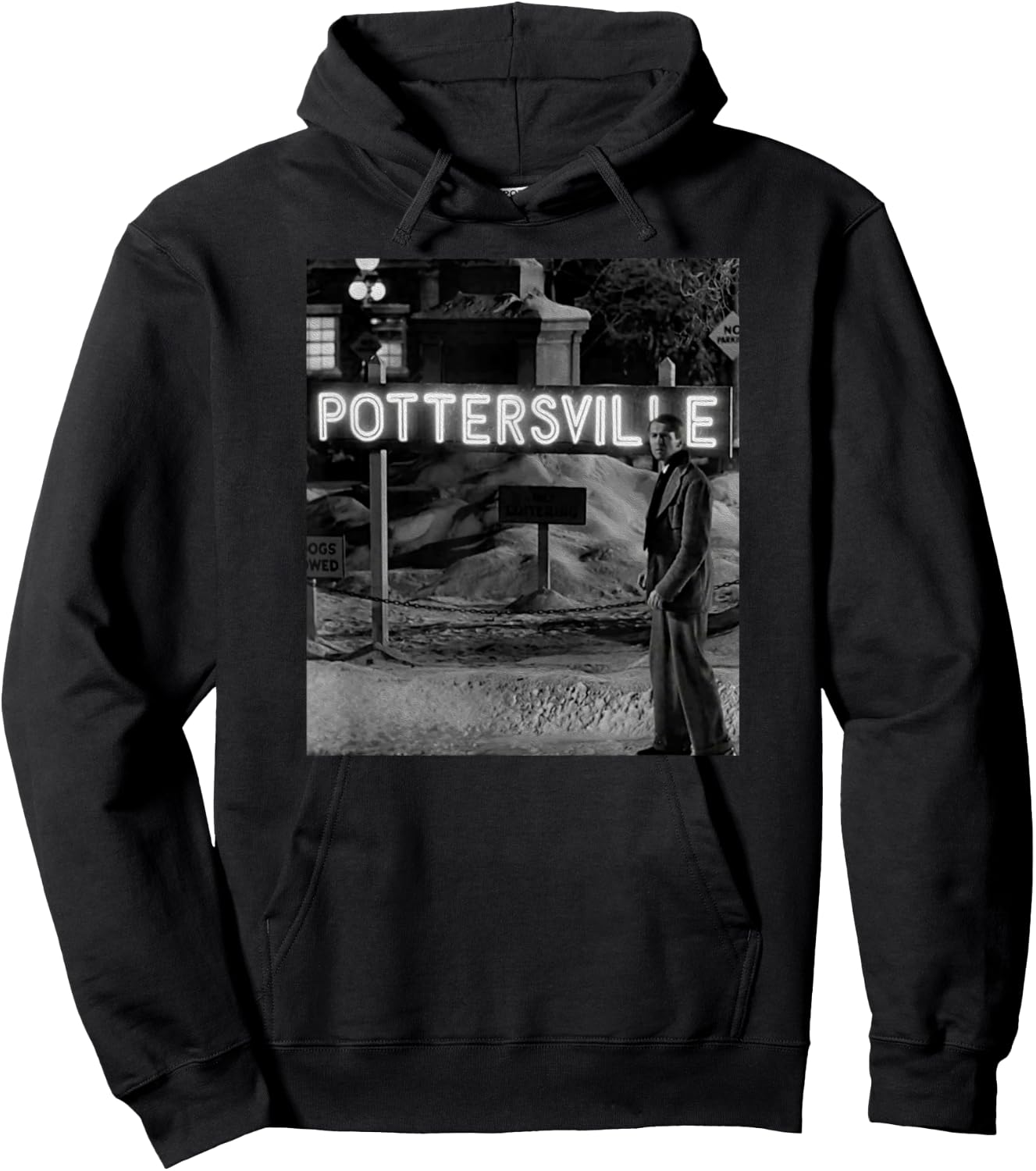 Pottersville Vintage Christmas Classic It's a Wonderful Life Hoodie - Hoodie | Black