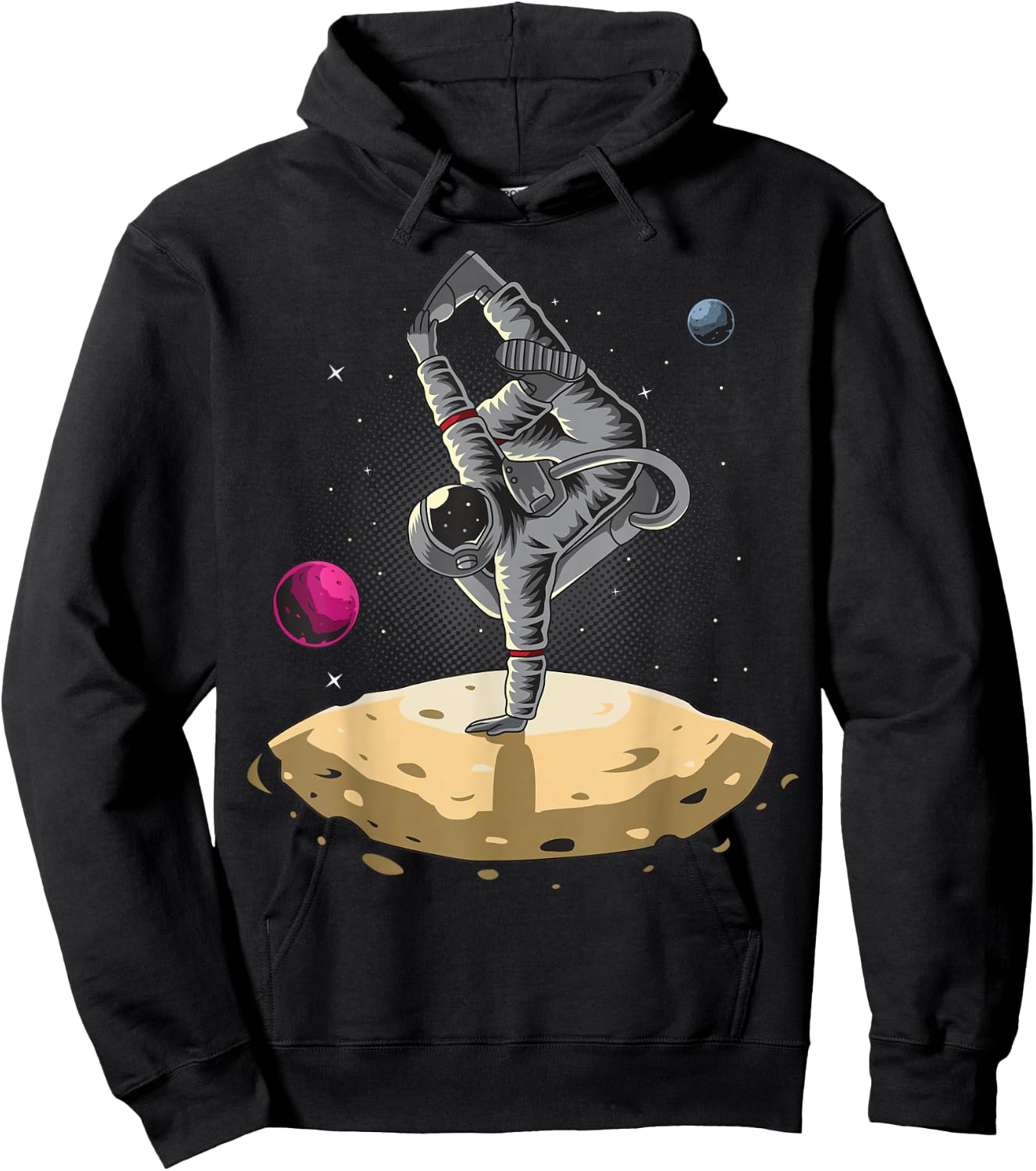 Astronaut Breakdancing On The Moon Hoodie - Hoodie | Black
