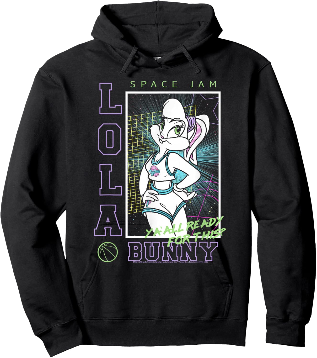 Space Jam Classic Lola Bunny Ya'll Ready for This Poster Hoodie - Hoodie | Black