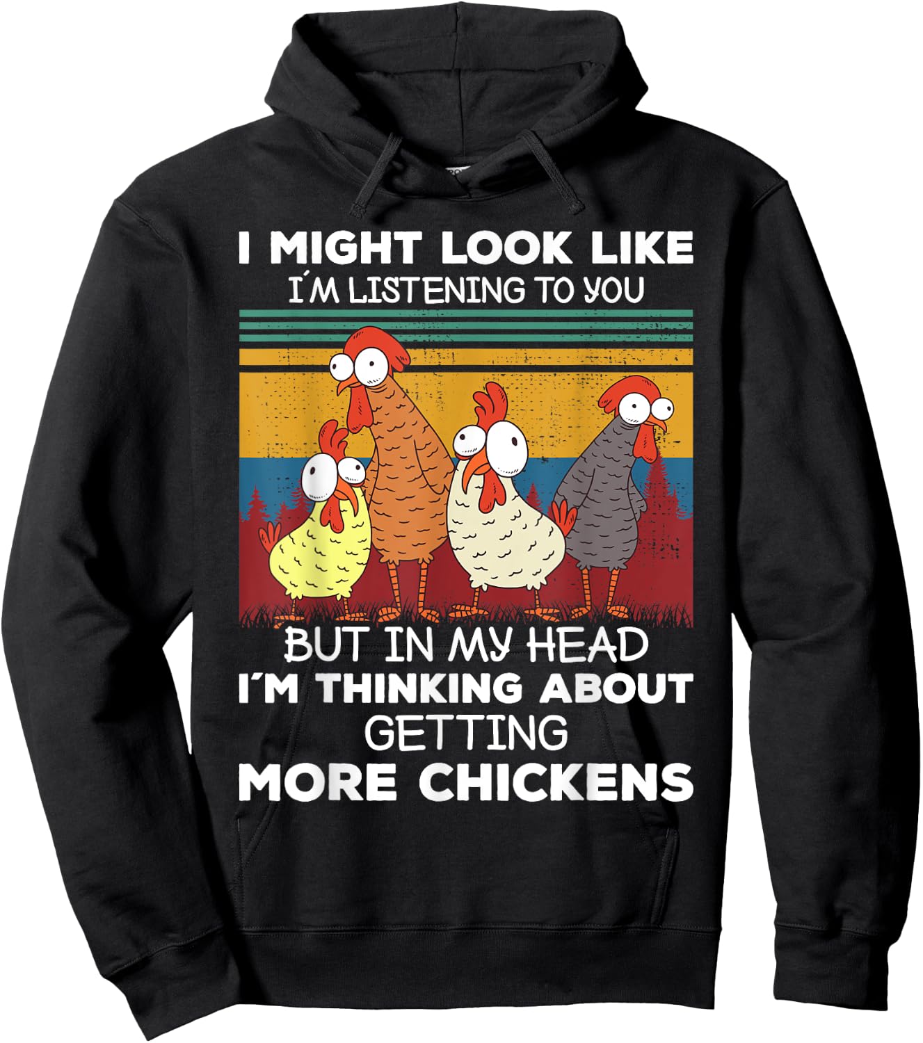 I Am Thinking About Getting More Chickens Farming Farmer Hoodie - Hoodie | Black