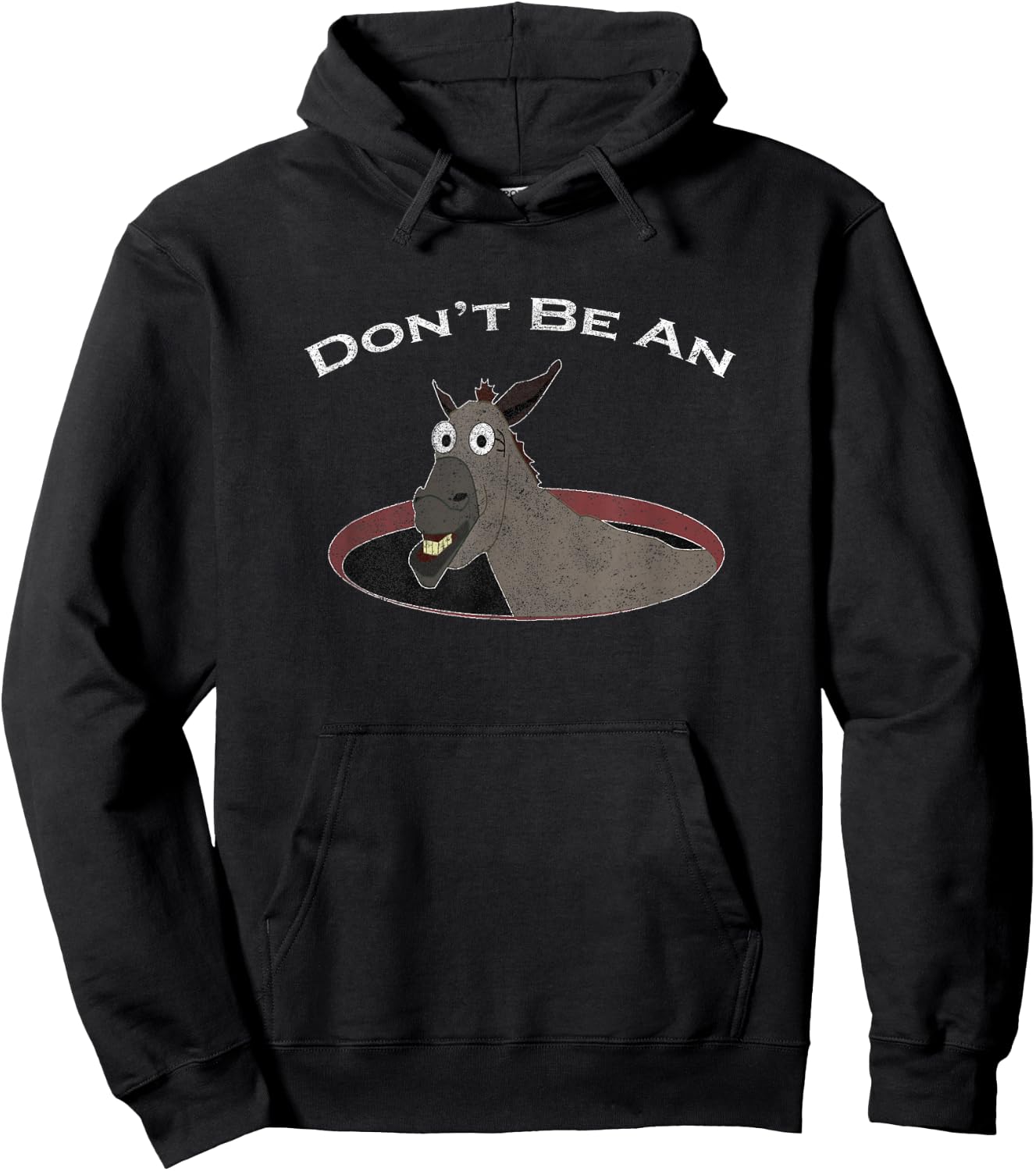Don't Be An Asshole, Ass In A Hole, Funny, Distressed Look Hoodie - Hoodie | Black